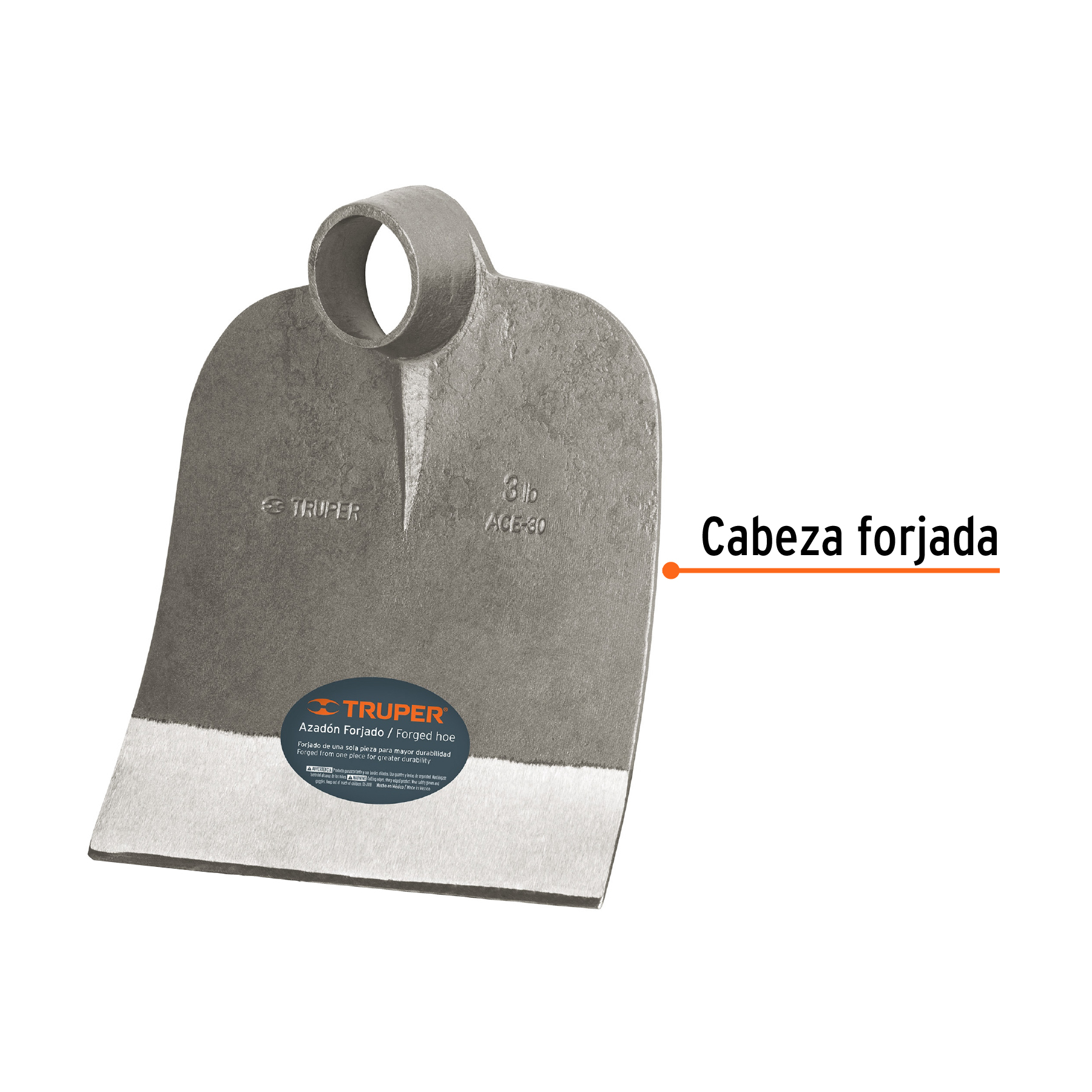 Azadón Centroamericano, sin mango, 3 lbs