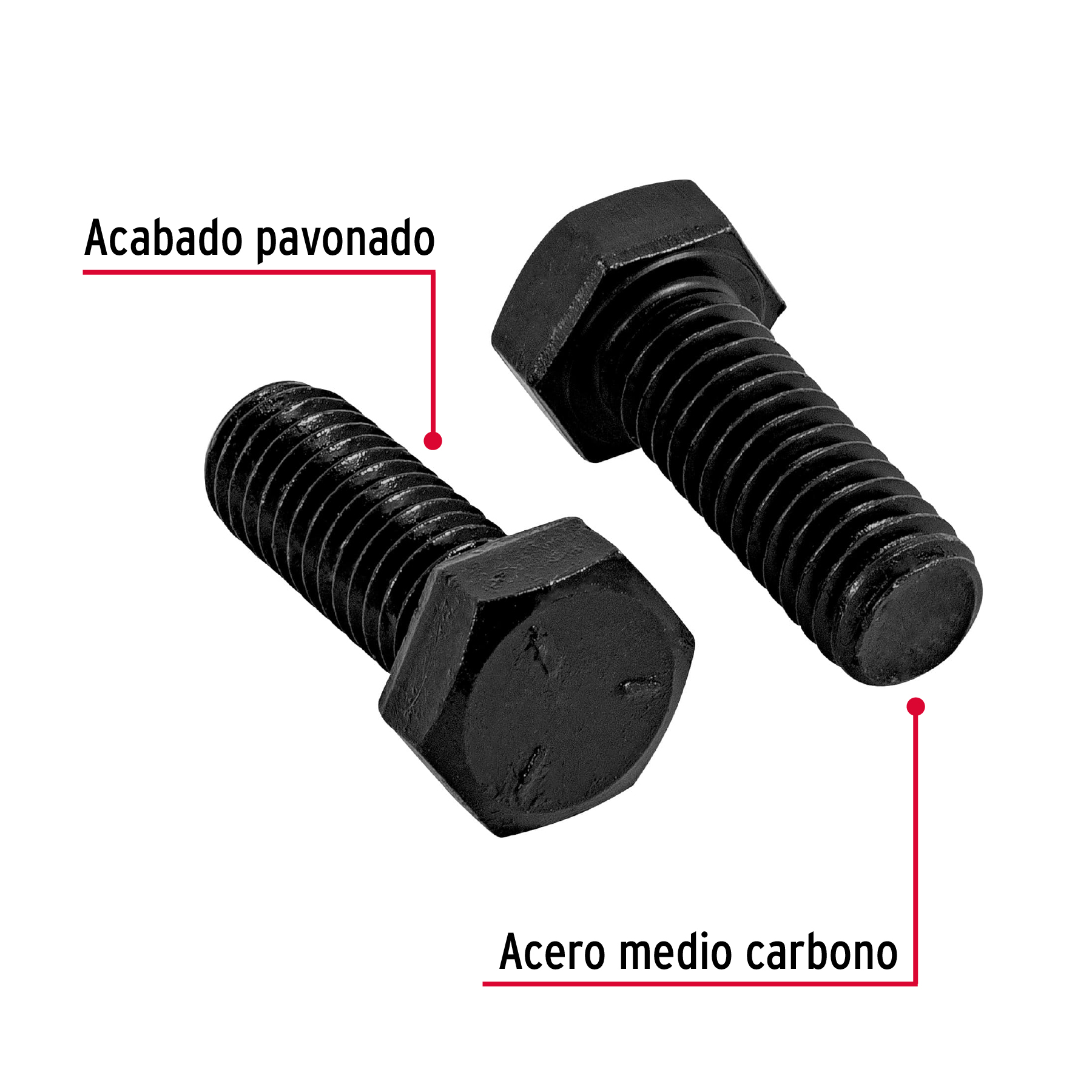 Tornillo Grado 5, 3/8 X 1", 40 piezas