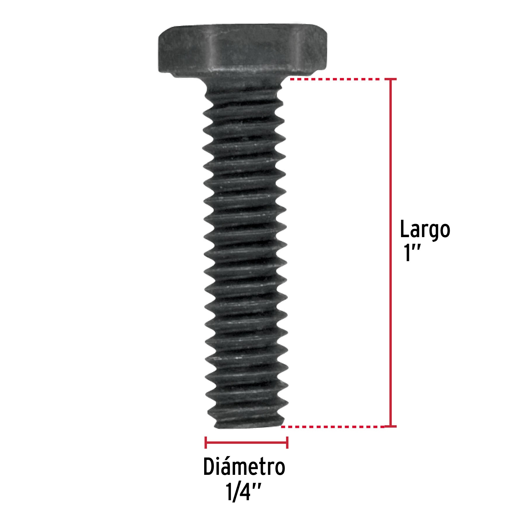 Tornillo Grado 5, 1/4 X 1", 100 piezas