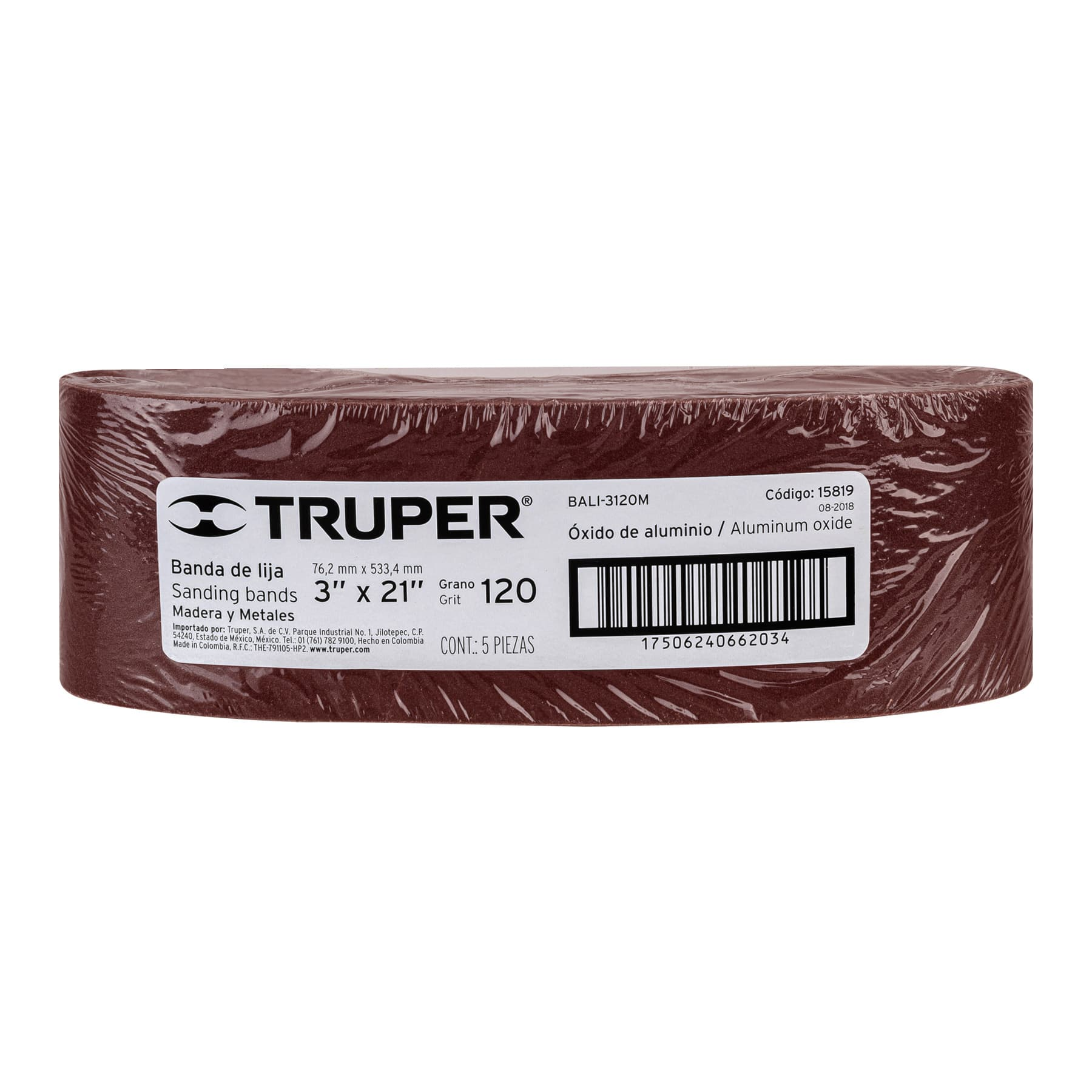 Banda de lija para madera 3x21" grano 120