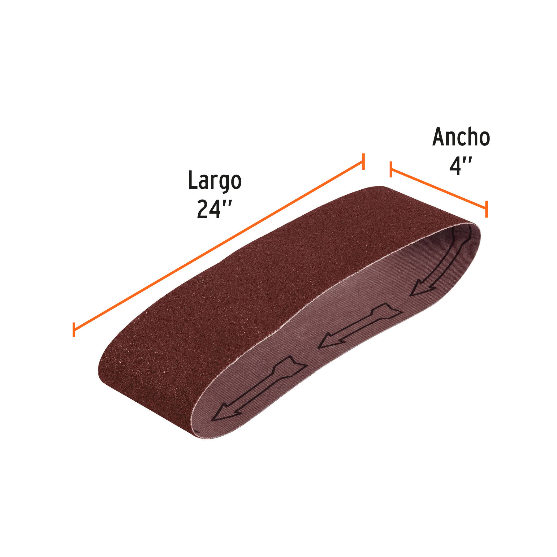 Banda de lija para madera 4x24" grano 36
