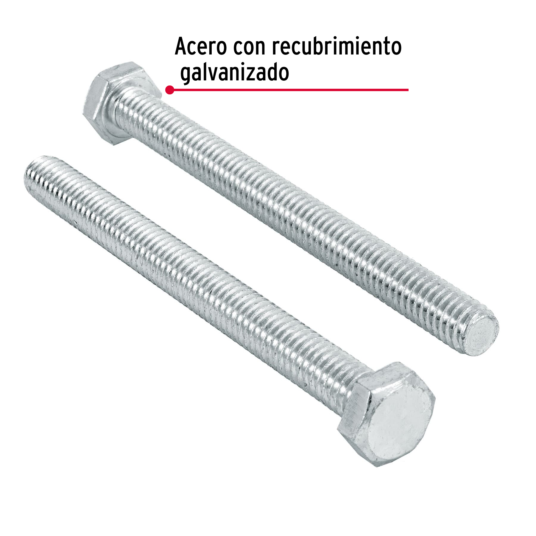 Tornillo acero galvanizado tipo máquina 5/16x3 1/2",50 pzas