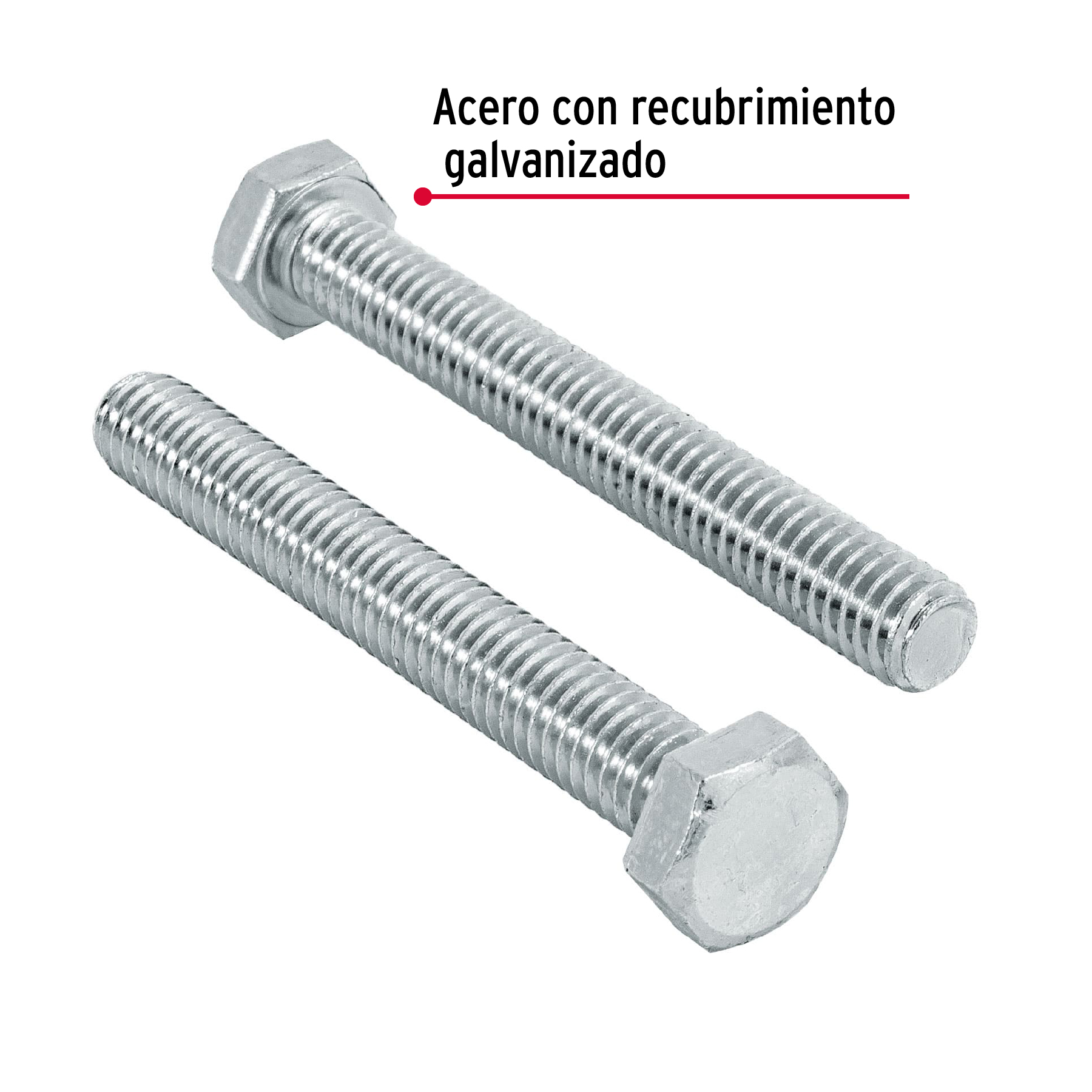 Tornillo acero galvanizado tipo máquina 5/16x2 1/2",60 pzas