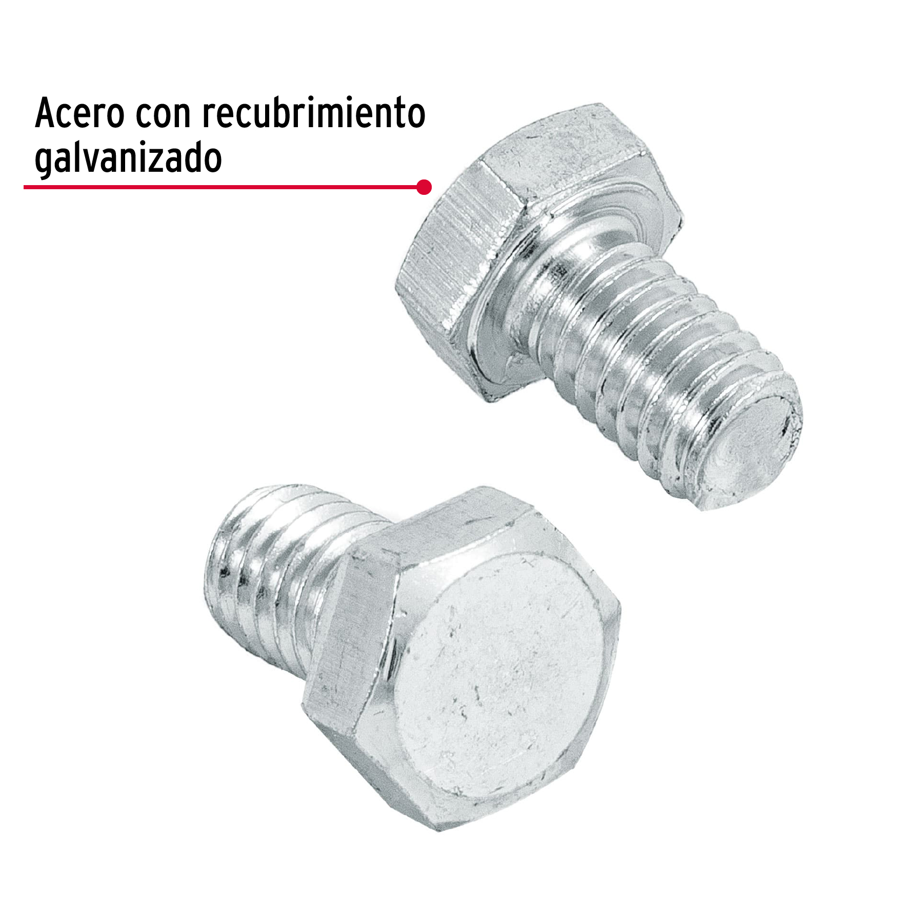 Tornillo acero galvanizado tipo máquina 5/16x1/2", 100 pzas
