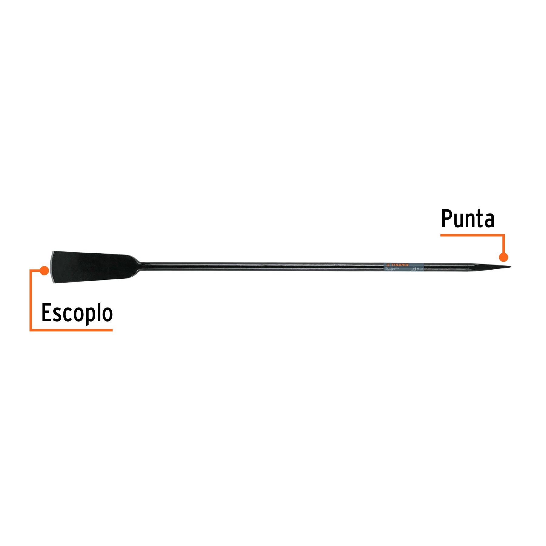 Barra cavadora 1-1/8" 1400 mm x 102 mm