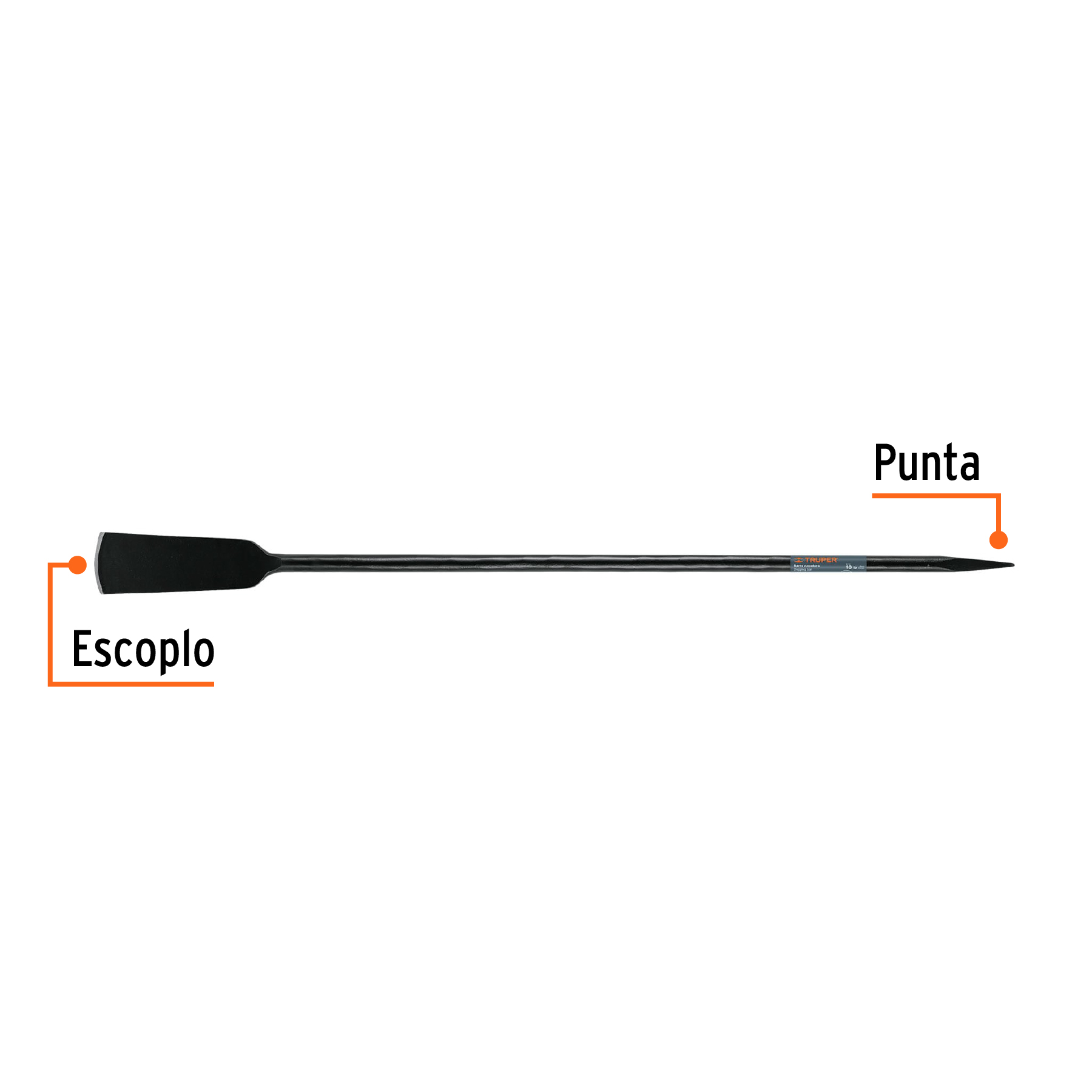 Barra cavadora 1-1/8" 1500 mm x 102 mm