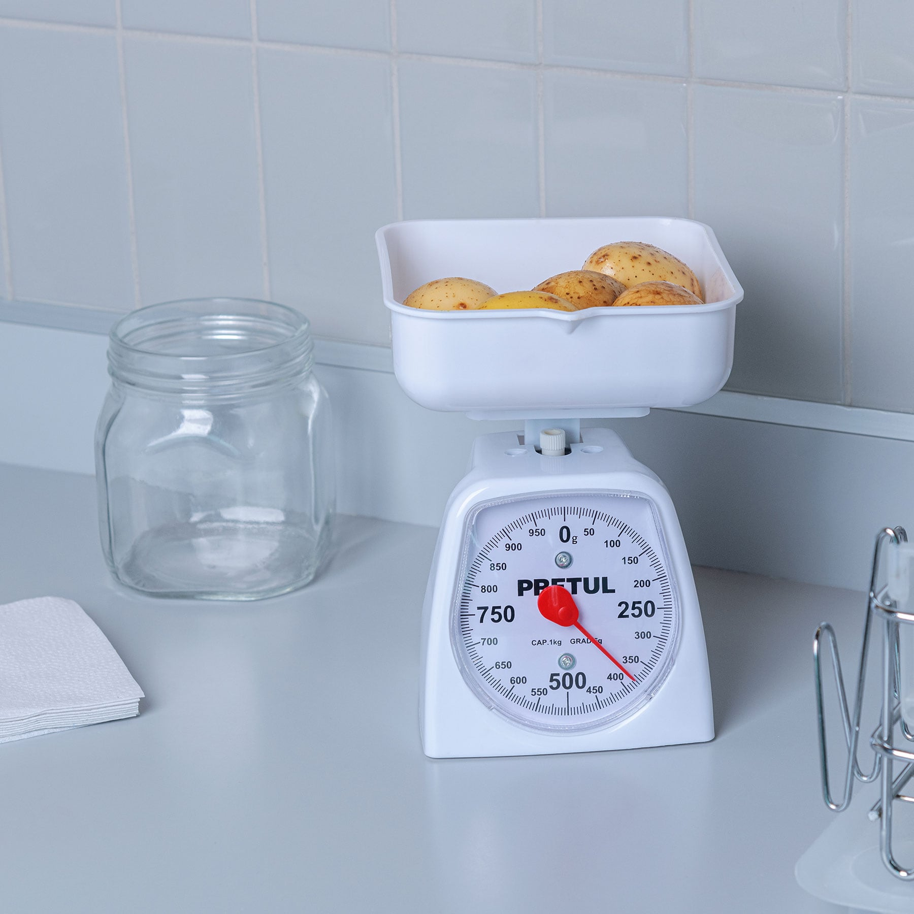Báscula mecánica Pretul de cocina para 1 kg