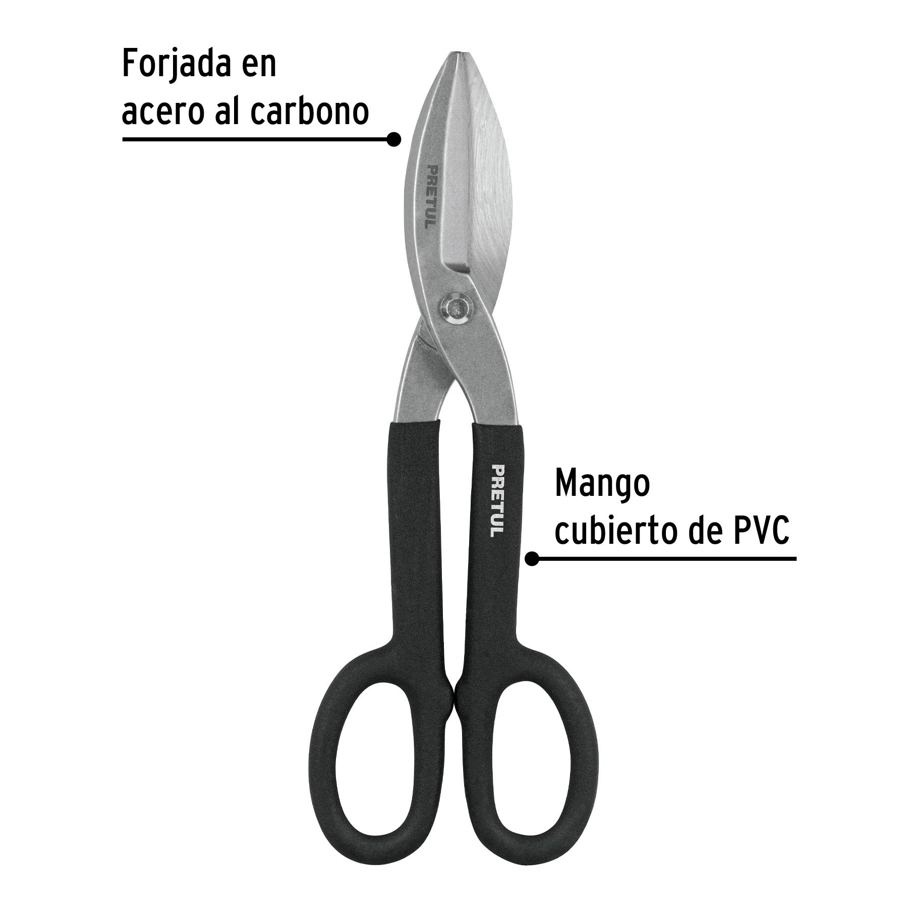 Tijera para hojalatero 12" Pretul