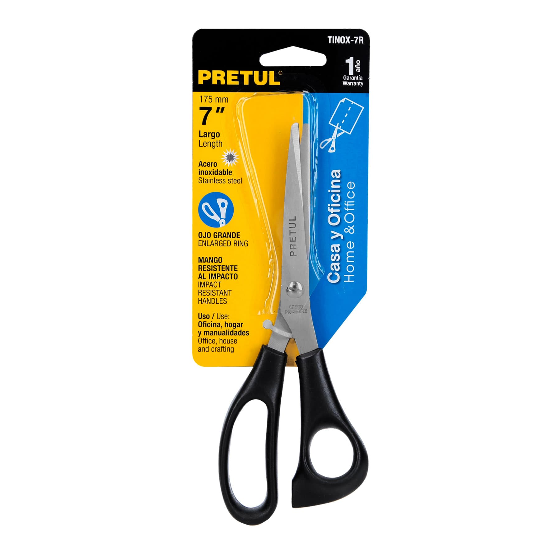Tijera para casa y oficina 7", pretul