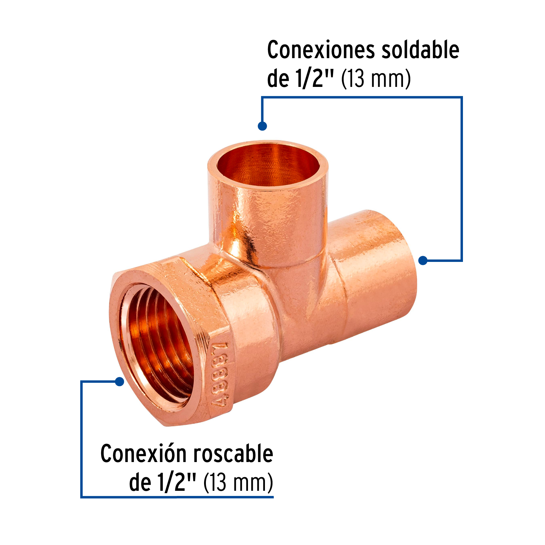 Tee rosca lateral 1/2"