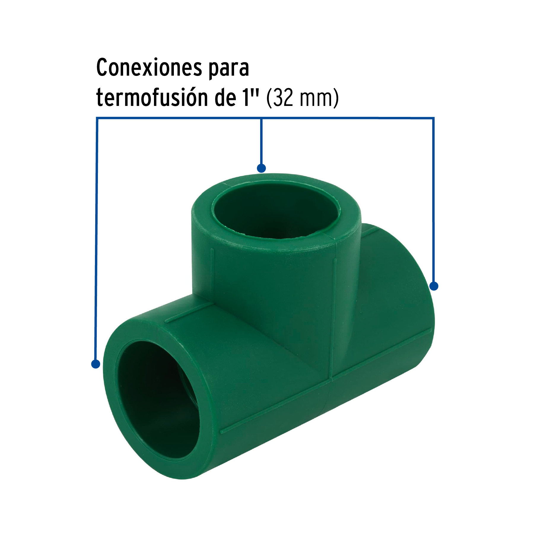 Tee de PPR sencilla , 1", 32mm