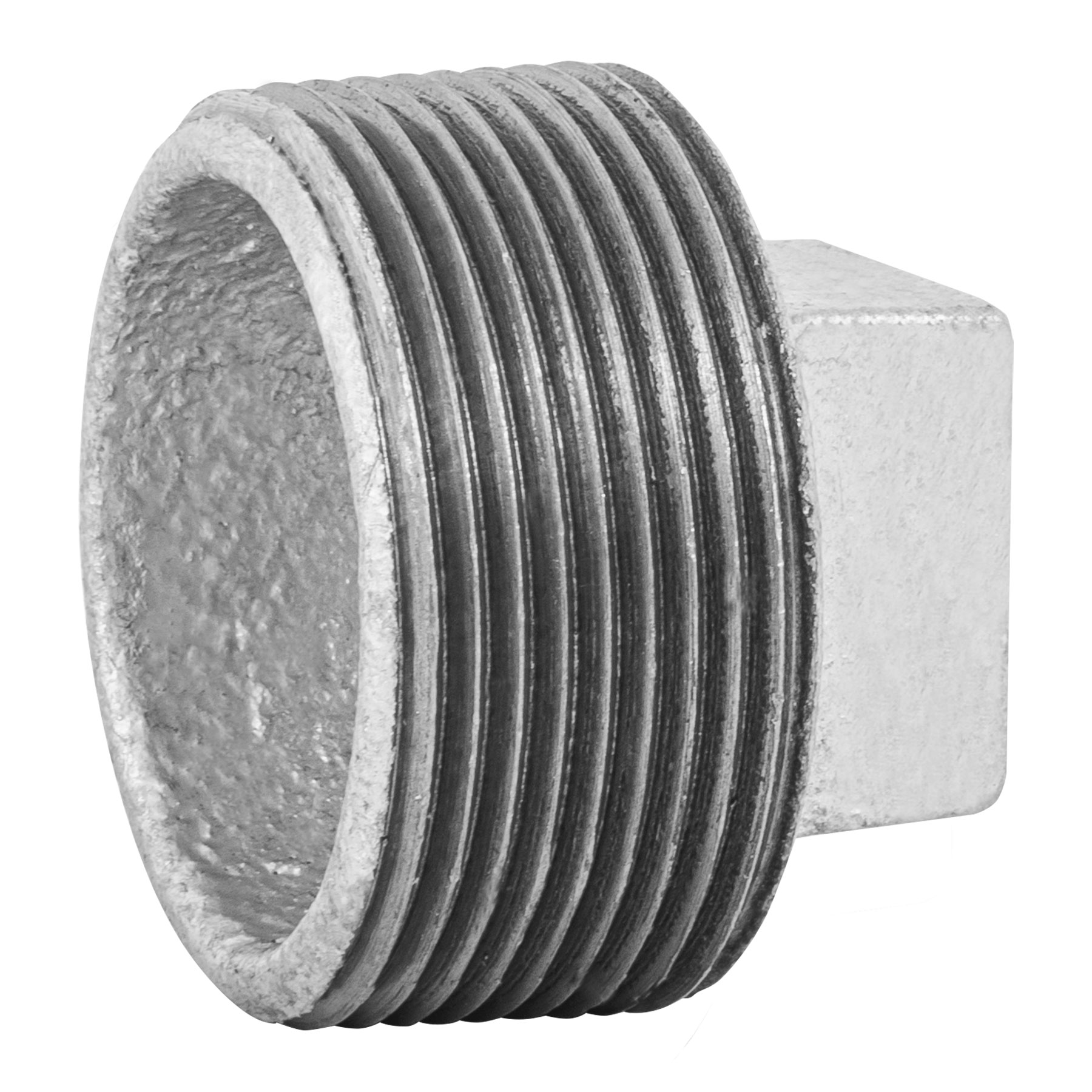 Tapón macho, acero galvanizado, 1-1/2"