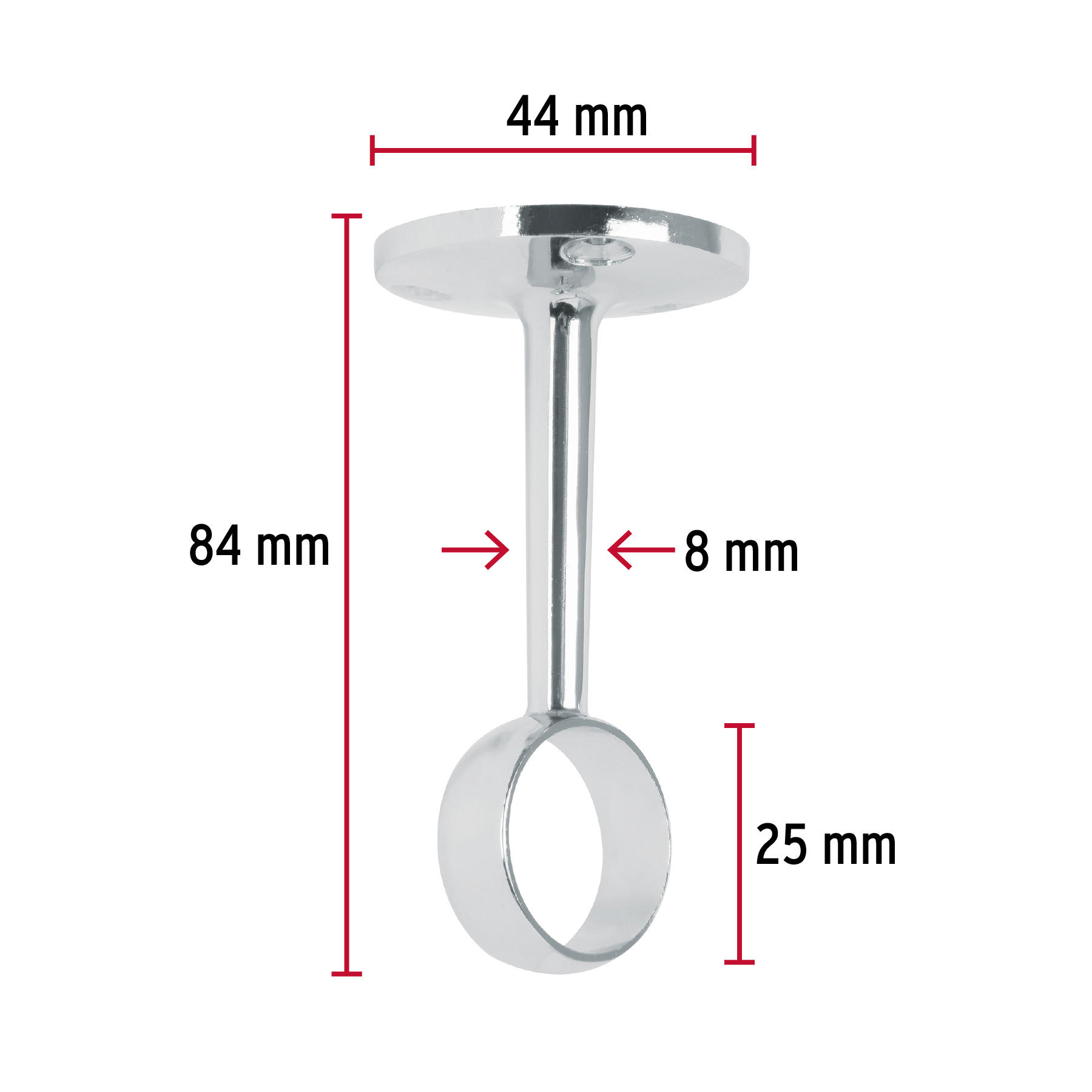 Soporte central para tubo redondo de closet