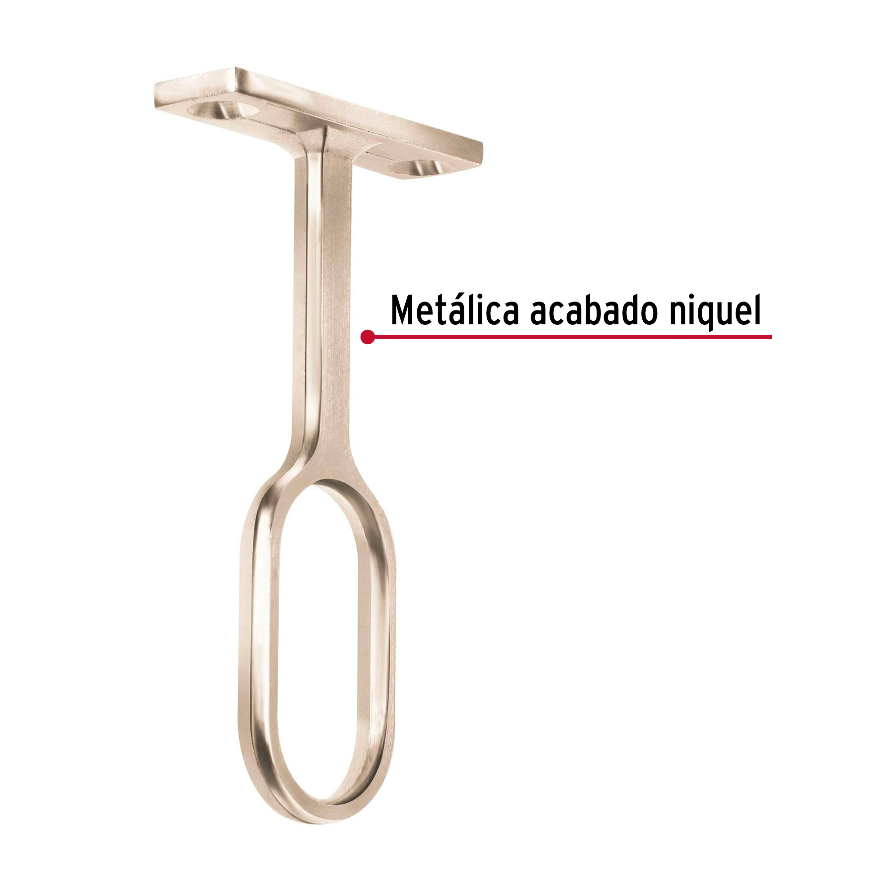 Soporte central para tubo ovalado de closet