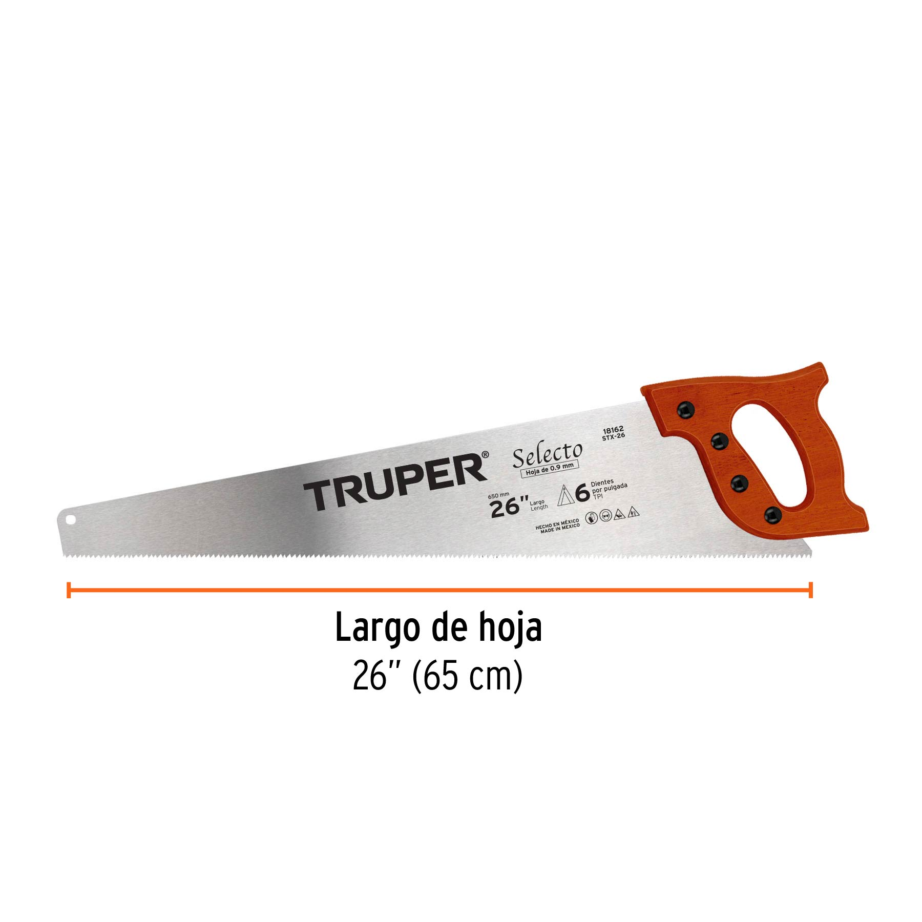 Serrucho 26" Selecto, 6 DPP