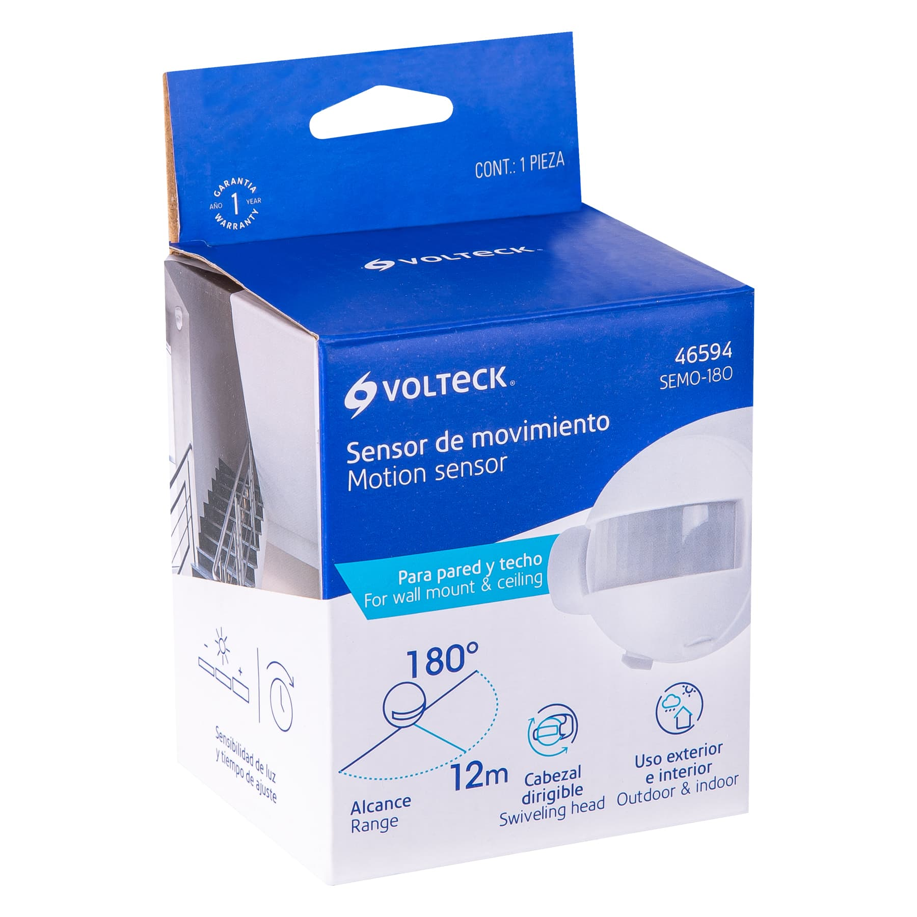 Sensor de movimiento de 180°
