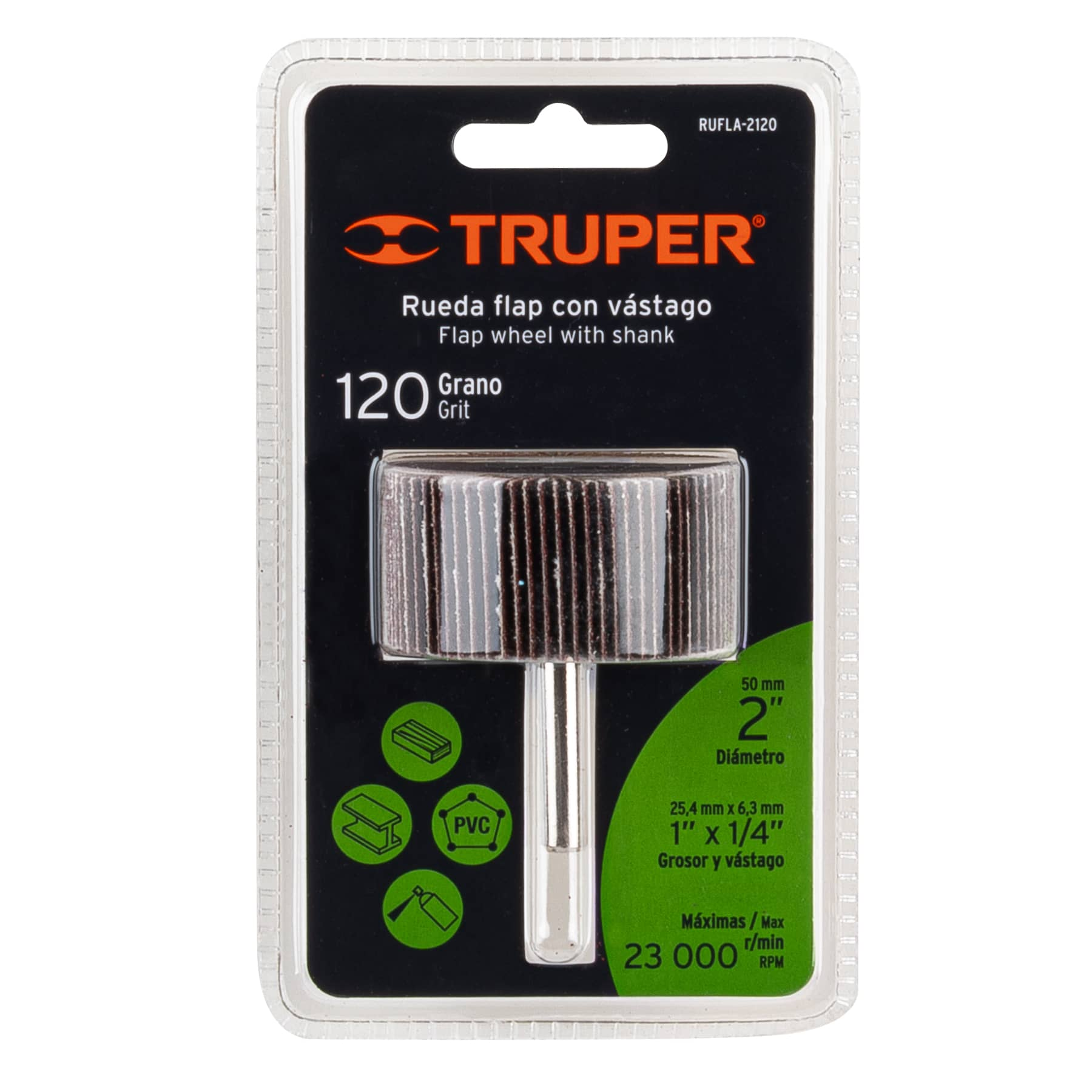Rueda flap de 2", grano 120