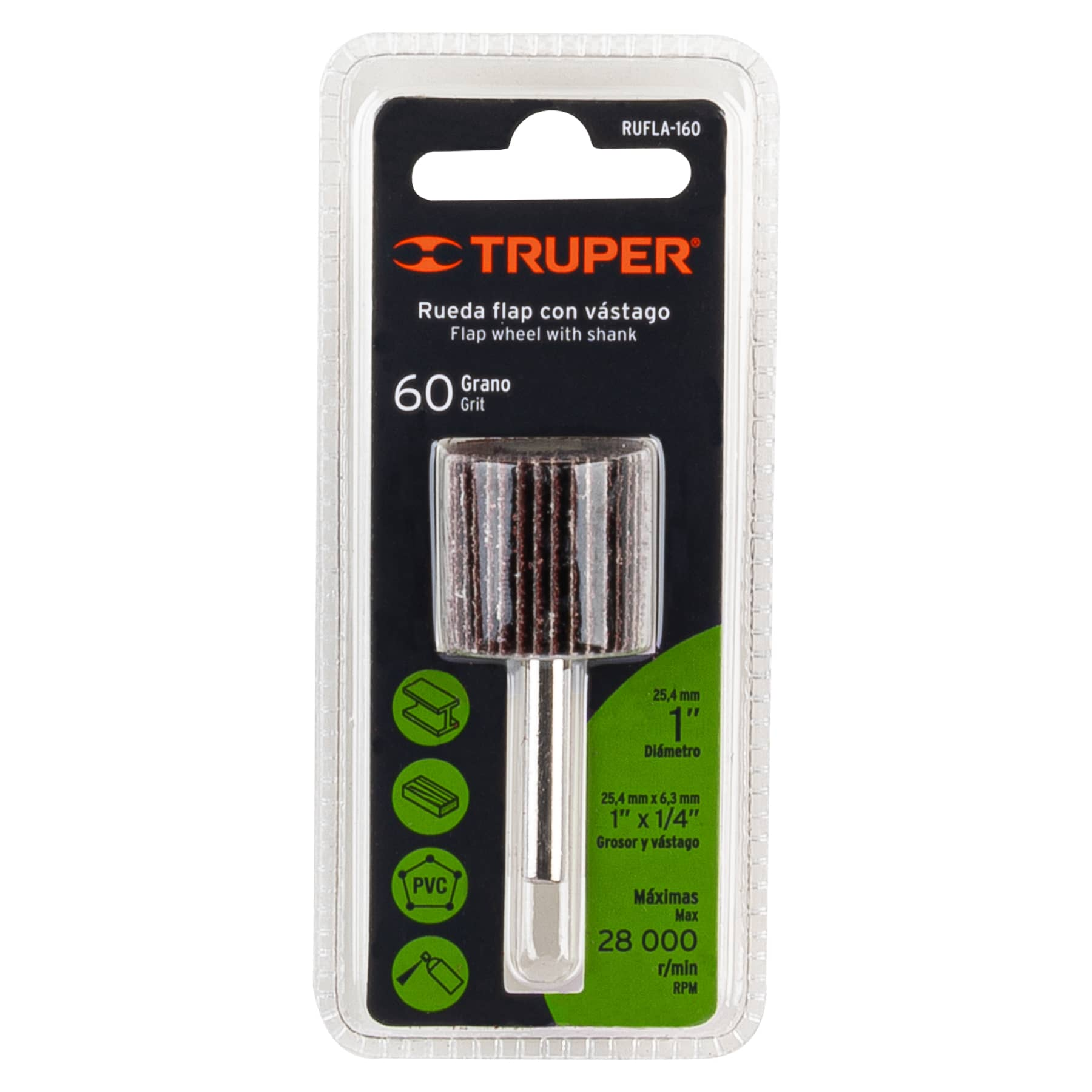 Rueda flap de 1", grano 60