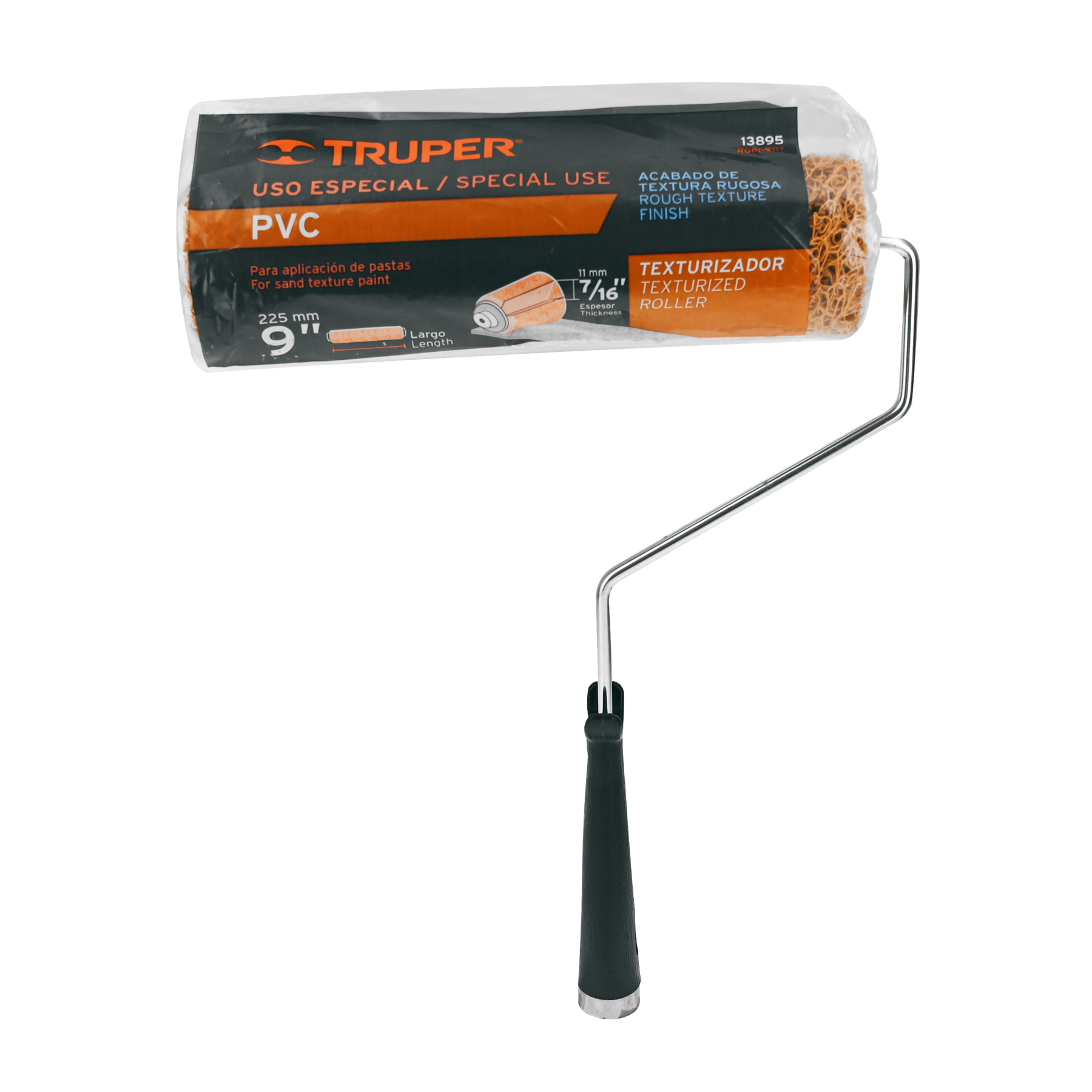 Rodillo para pintar, felpa 9 x 7/16", de PVC
