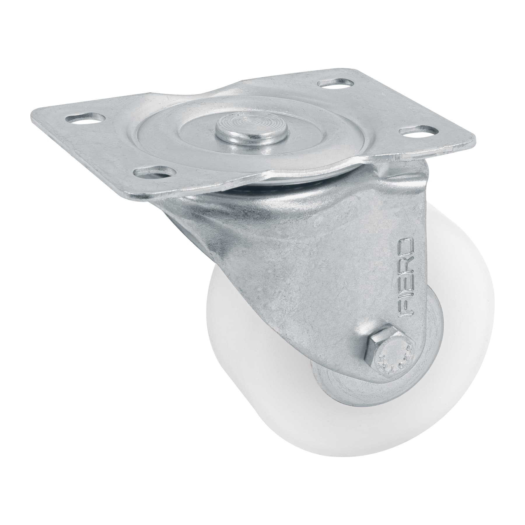 Rodaja de polietileno 3", placa giratoria, pisada 29mm