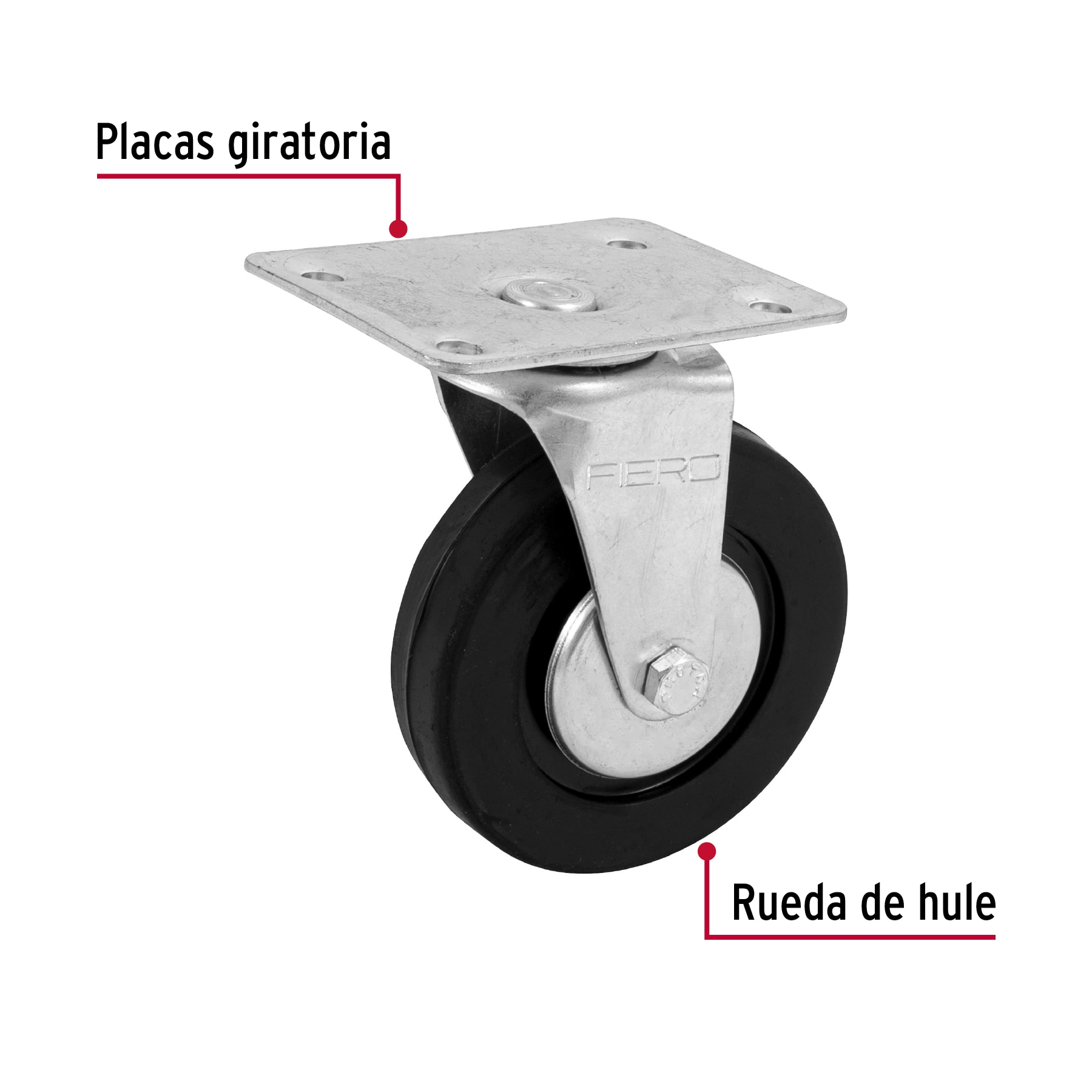 Rodaja hule 4", 25 mm con balero