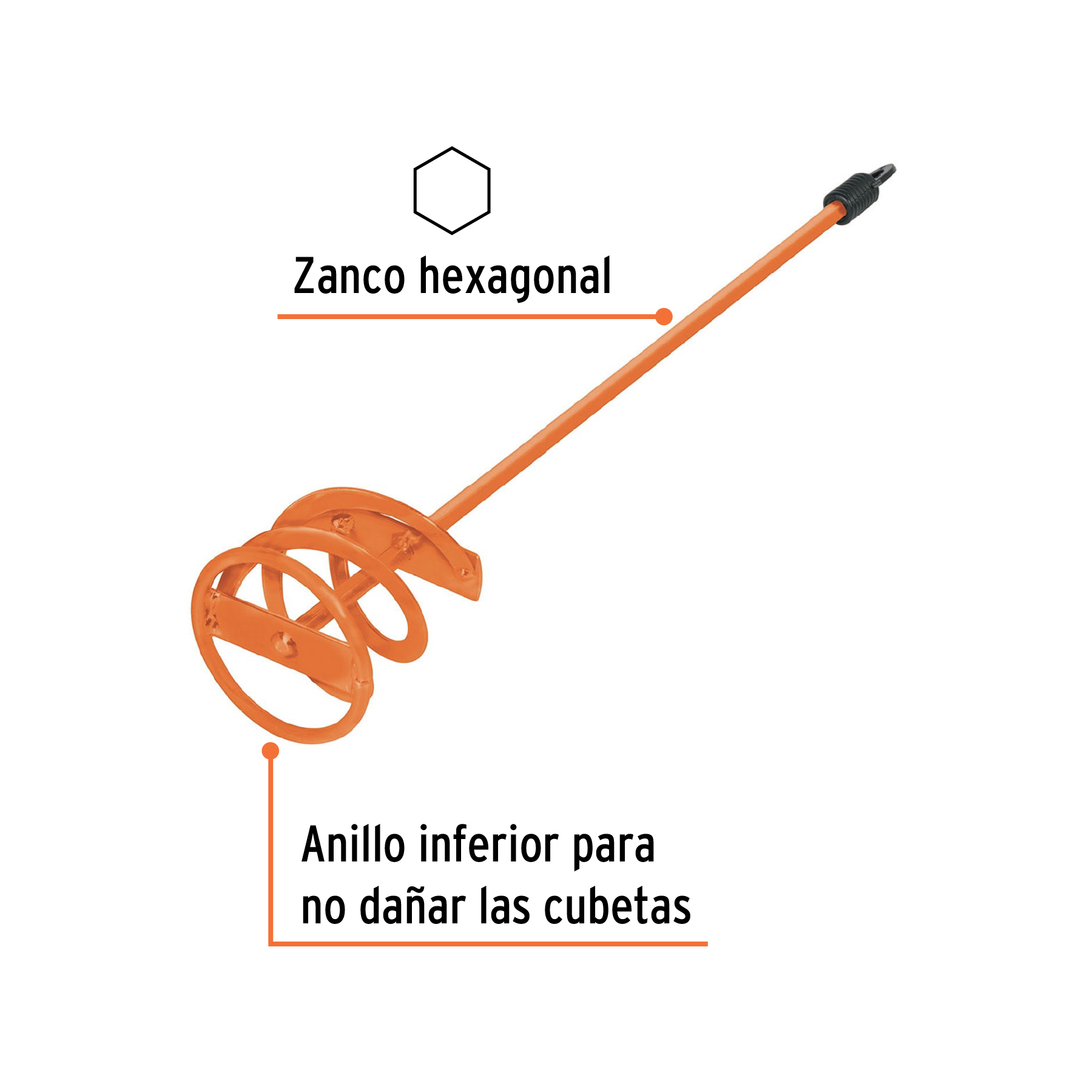 Revolvedor de pintura, 80 mm de diámetro