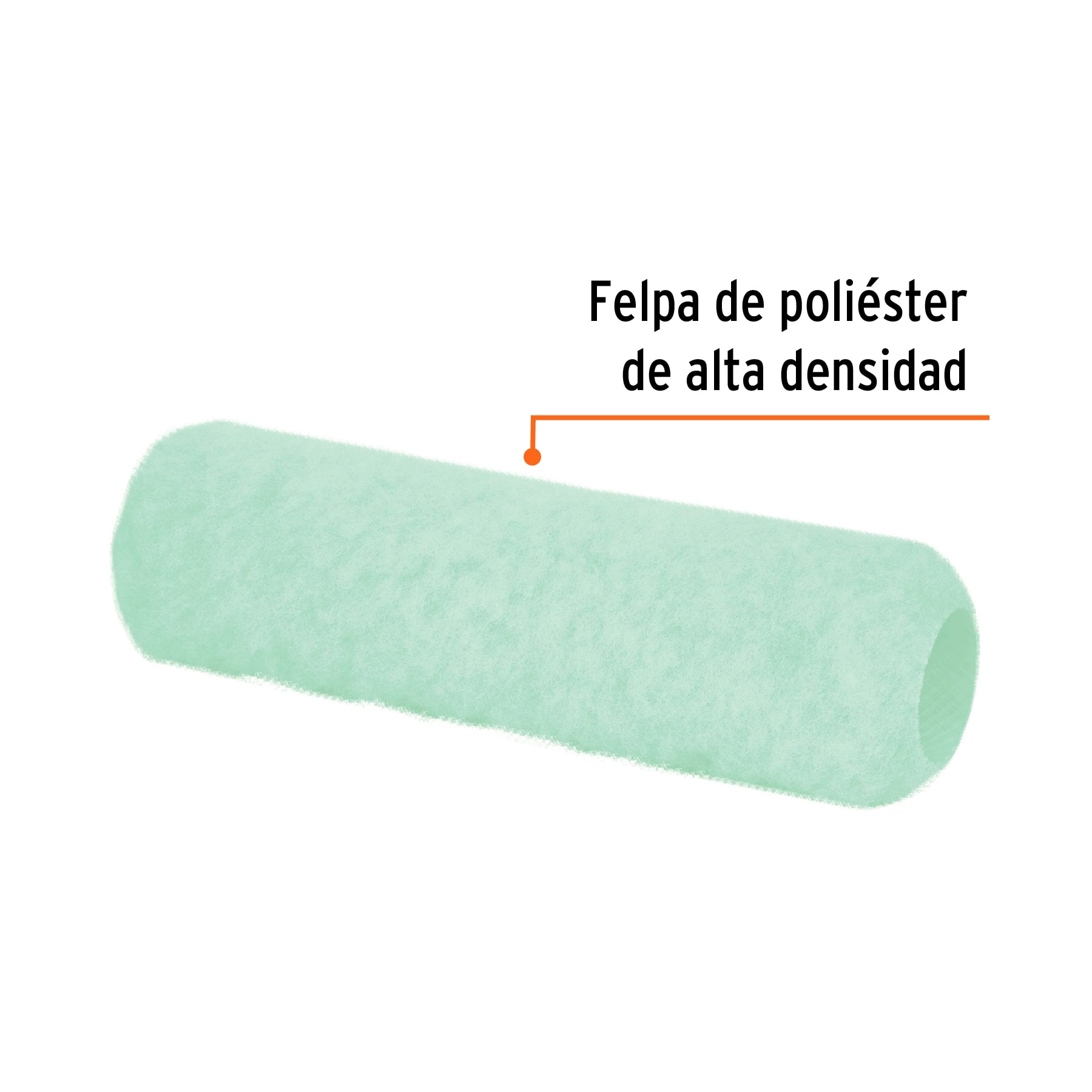 Repuesto para rodillo para pintar, felpa 9 x 5/8", lisa
