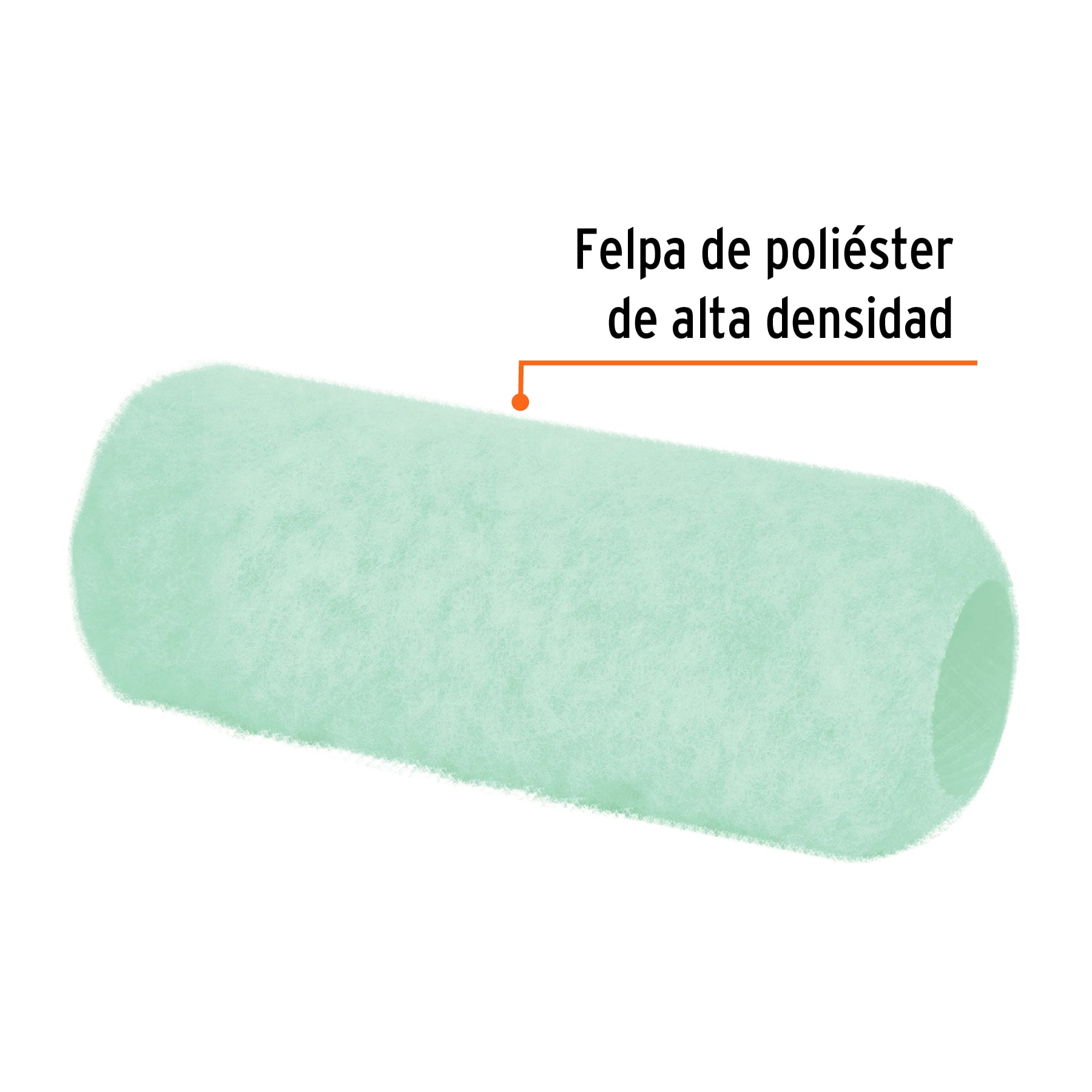 Repuesto para rodillo para pintar, felpa 7 x 5/8", lisa