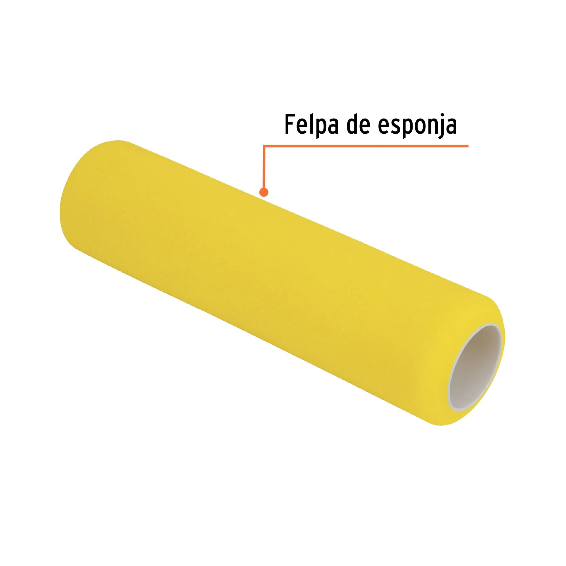 Repuesto para rodillo para pintar, 9 x 3/8", lisa de esponja