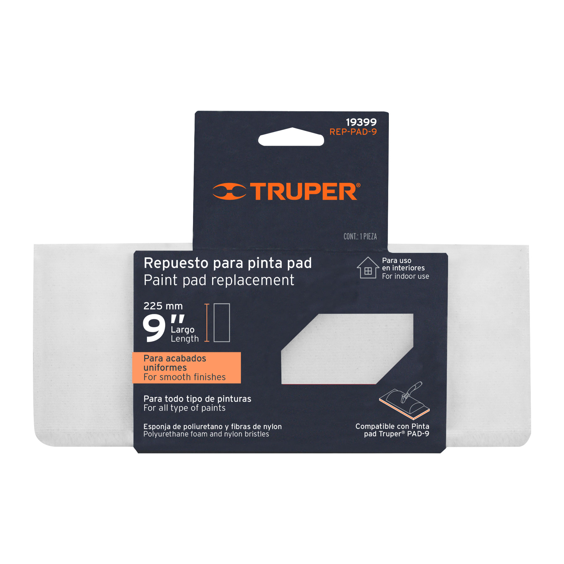 Repuesto para pinta pad, 9"