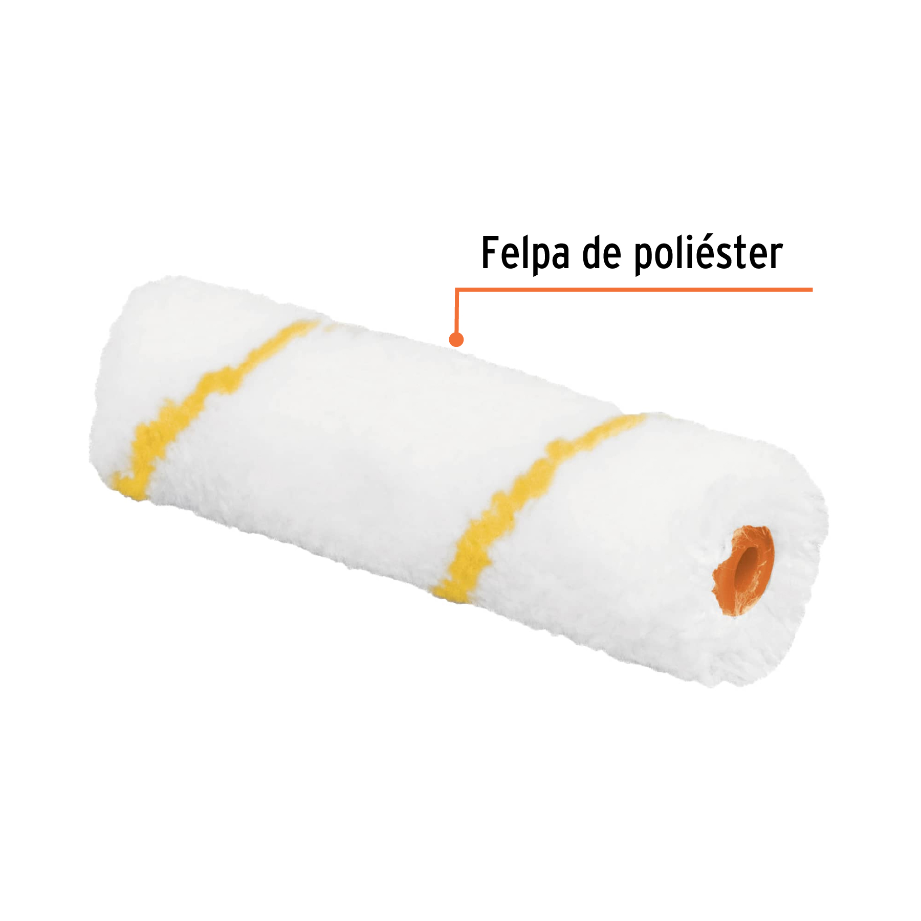 Repuesto para mini rodillo p/pintar,felpa de nylon, 4 x 3/8"