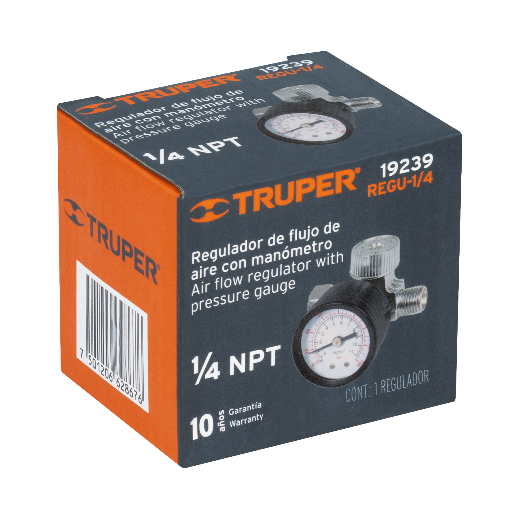 Regulador de aire para compresor, cuerda 1/4 npt