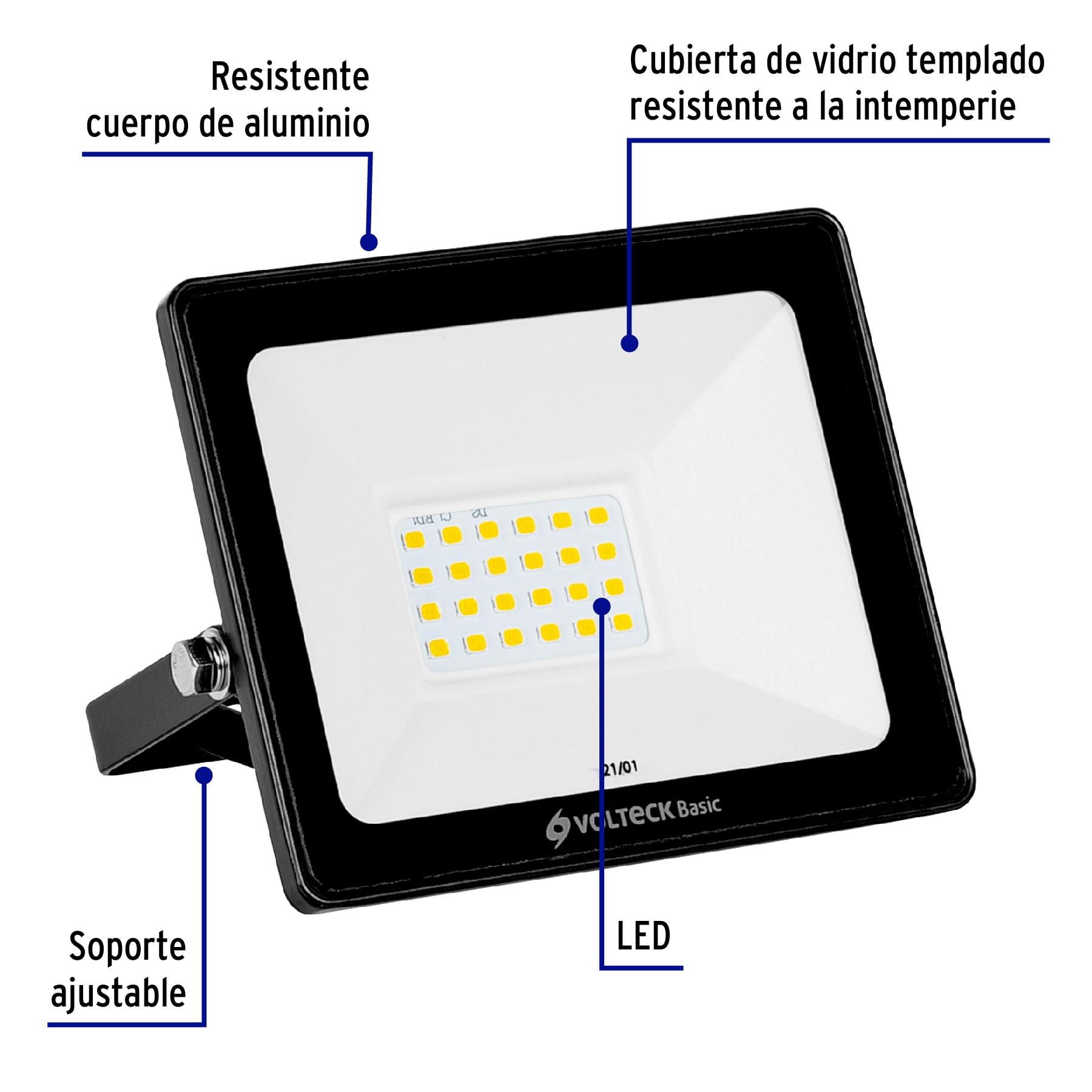 Reflector ultra delgado de LED, 20 W