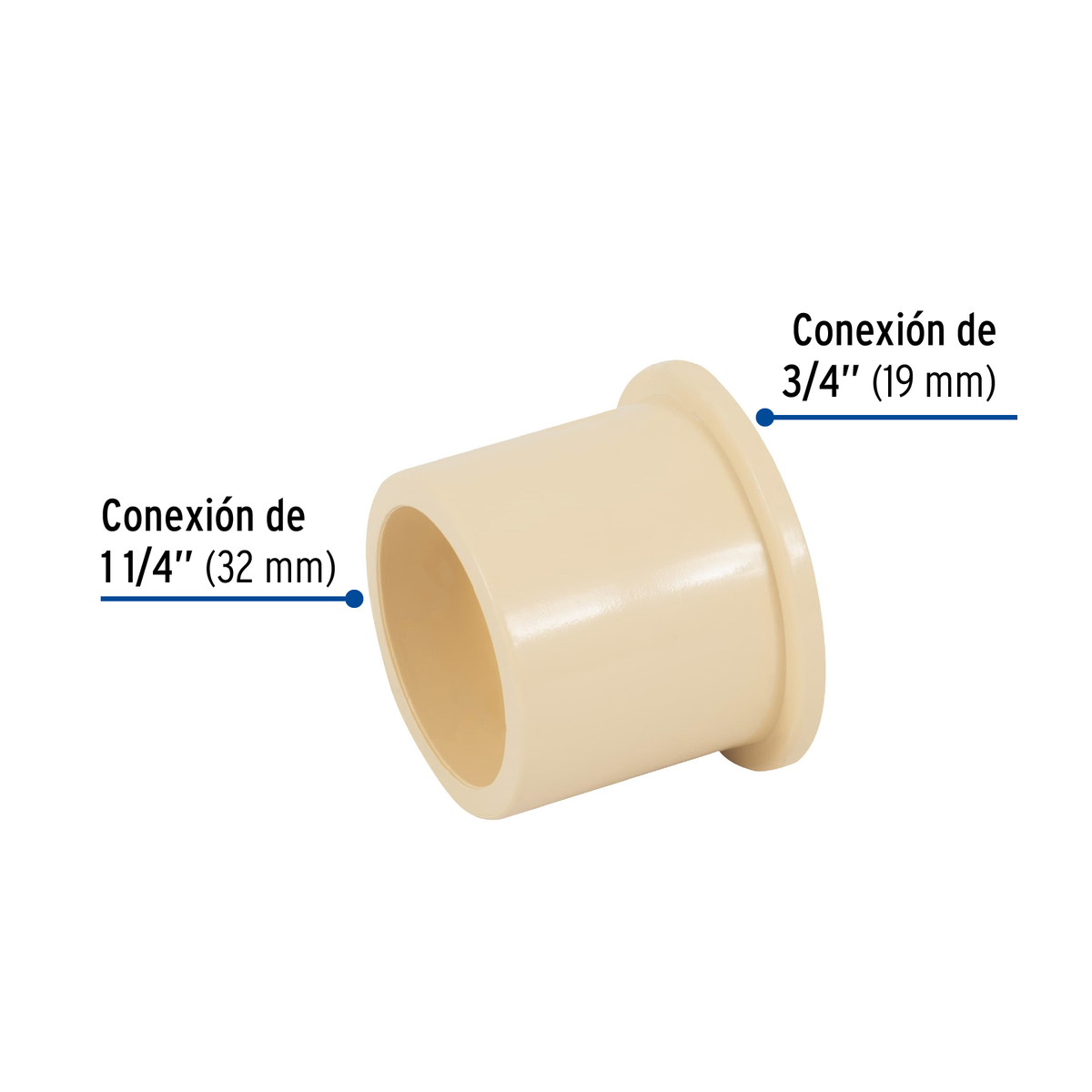 Reducción Bushing CPVC 1-1/4" x 3/4"