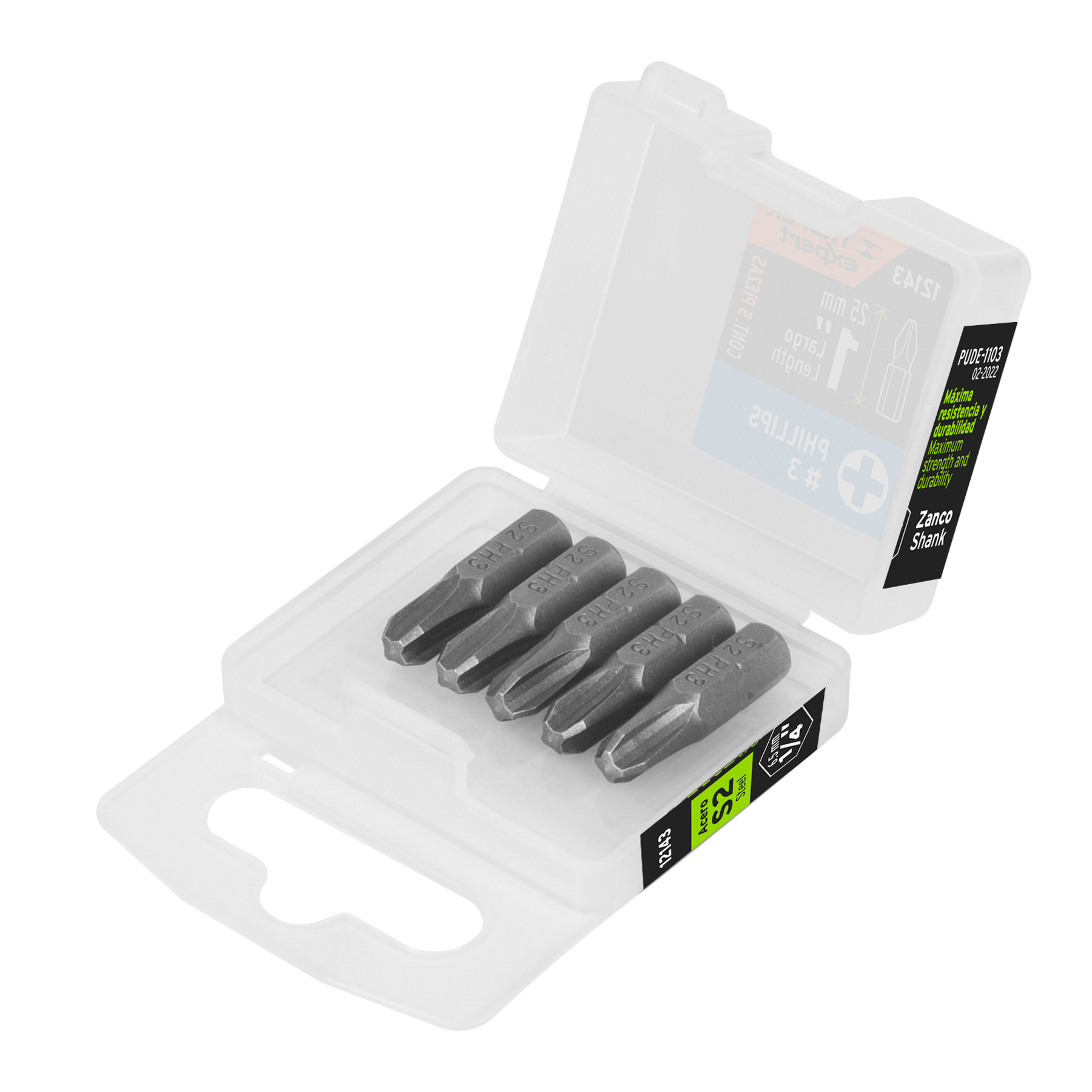 Puntas para desarmador Phillips PH3, 1", 5 piezas