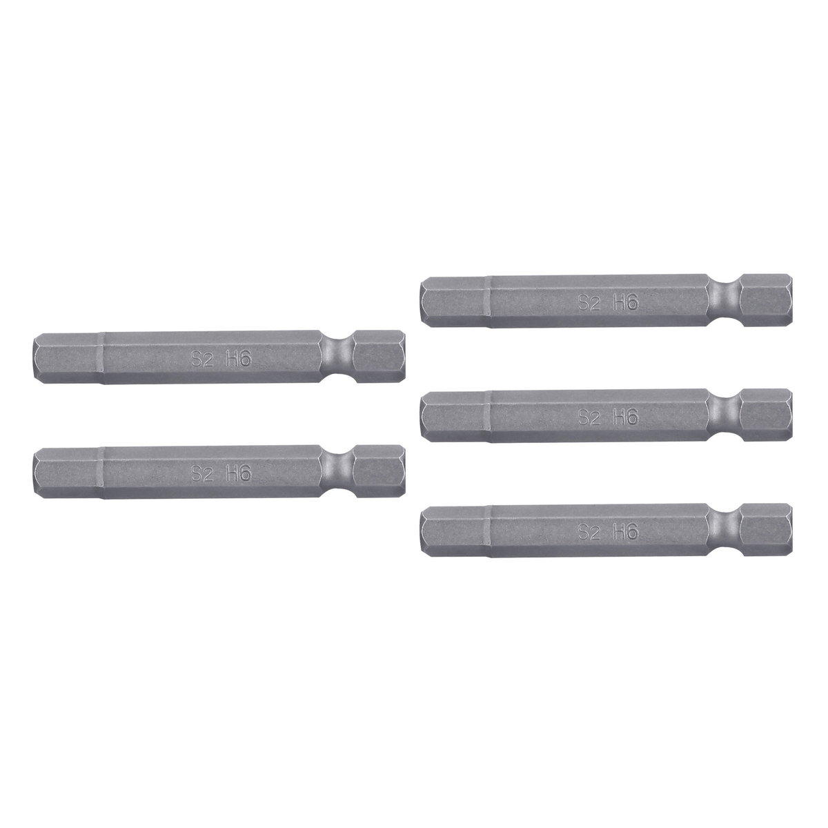 Puntas para desarmador hexagonales 6 mm, 2", 5 piezas