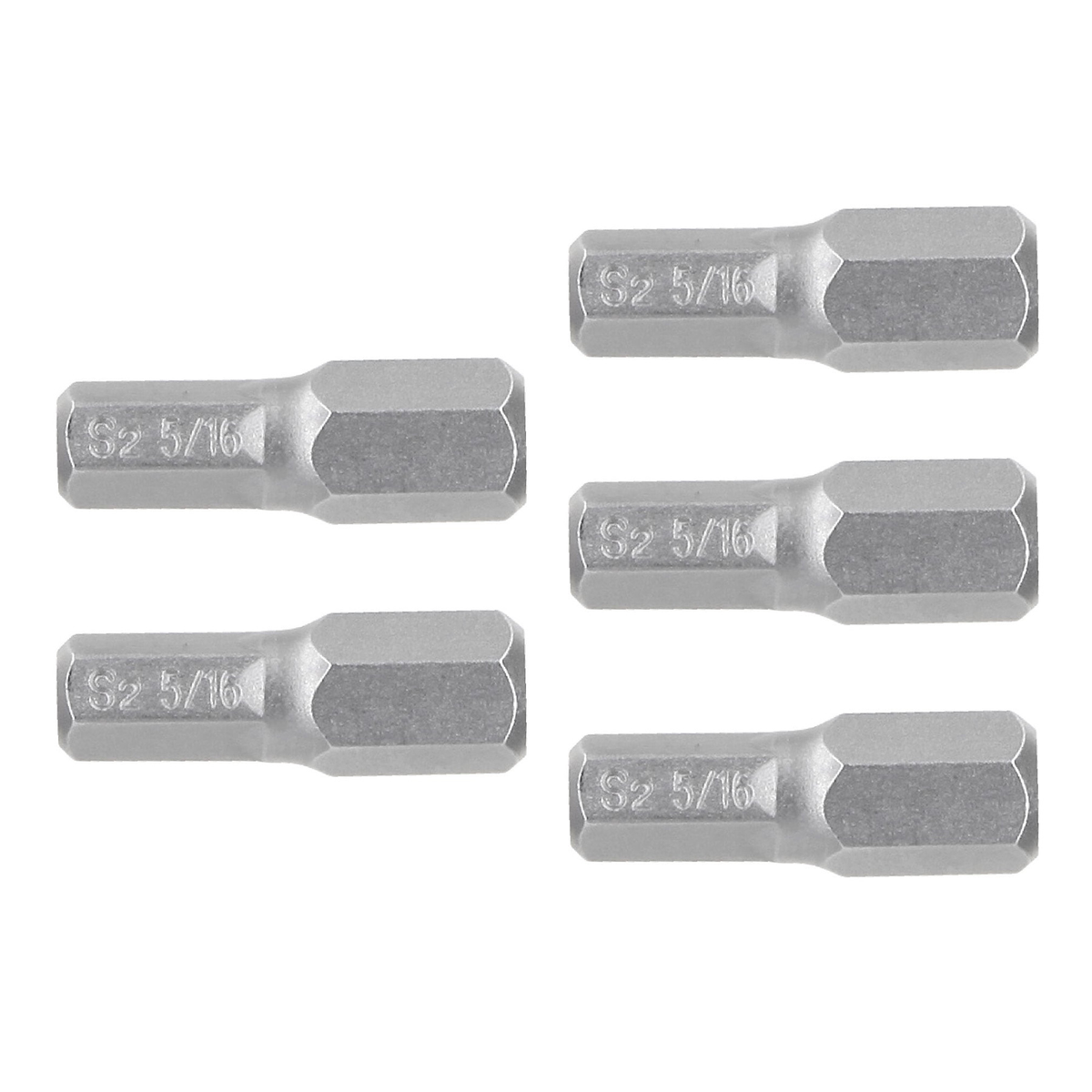 Puntas para desarmador hexagonales 5/16, 1", 5 piezas