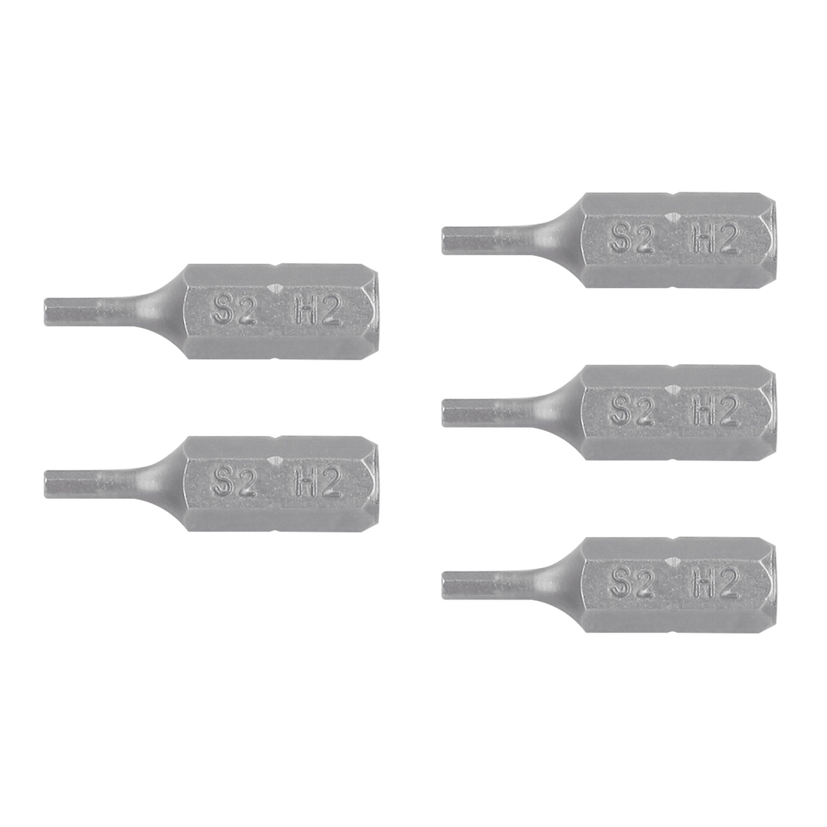 Puntas para desarmador hexagonales 2 mm, 1", 5 piezas