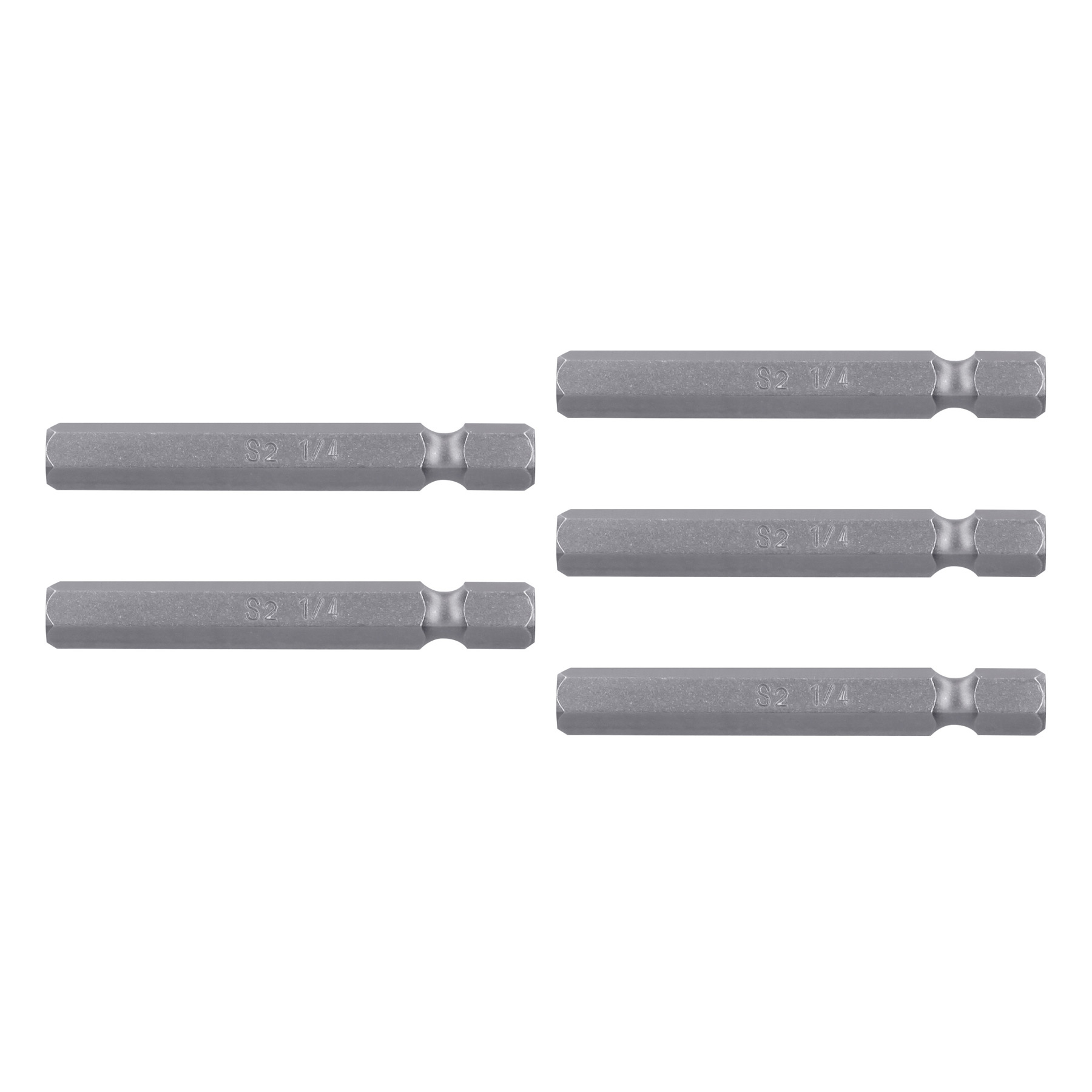 Puntas para desarmador hexagonales 1/4, 2", 5 piezas