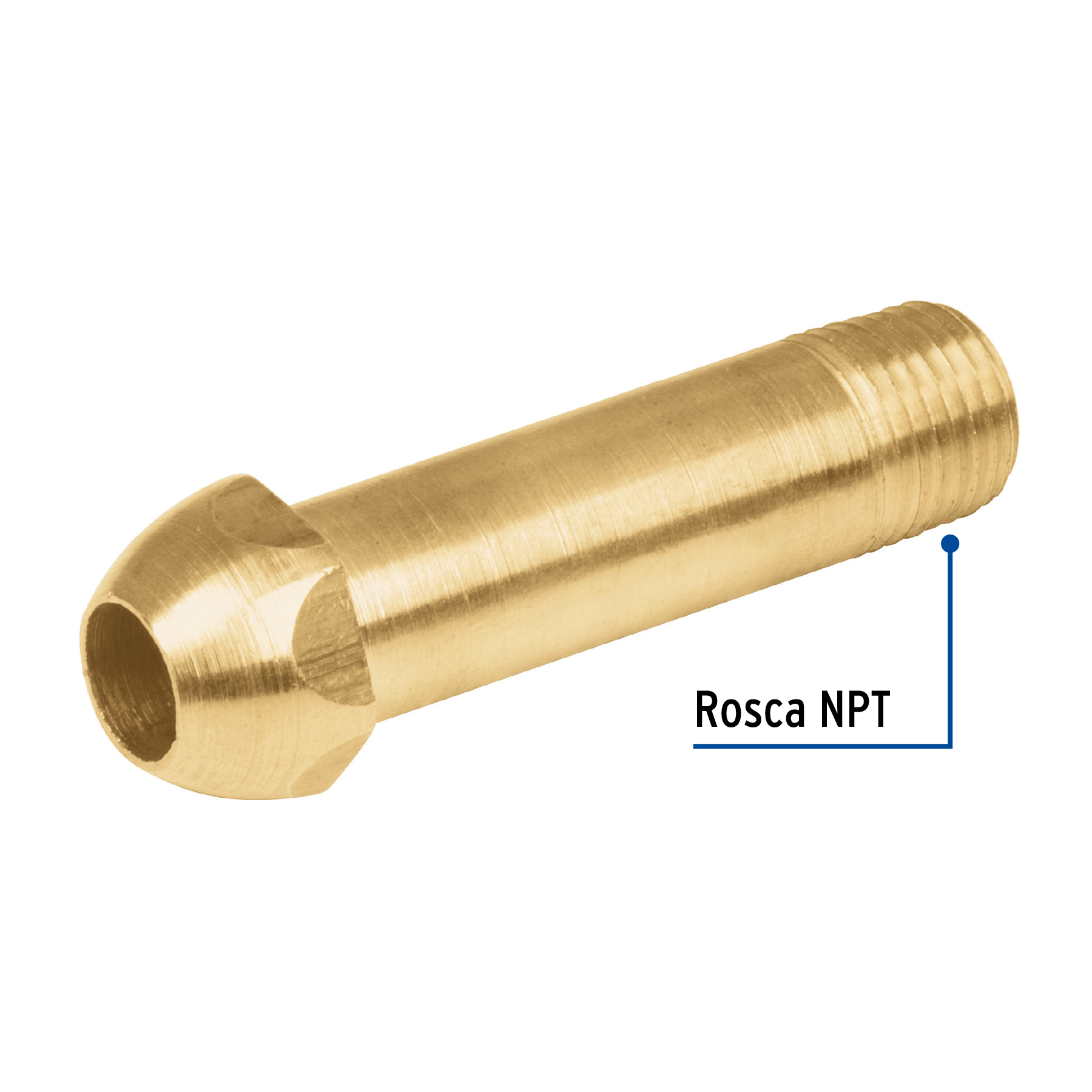 Punta pol 1/4" x 6 cm de rosca
