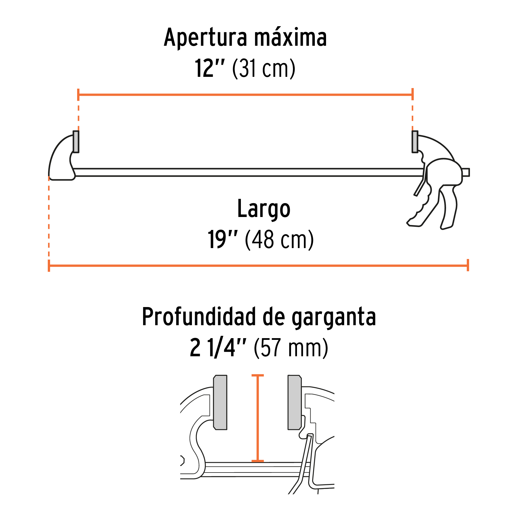 Prensa con ajuste rápido 12"
