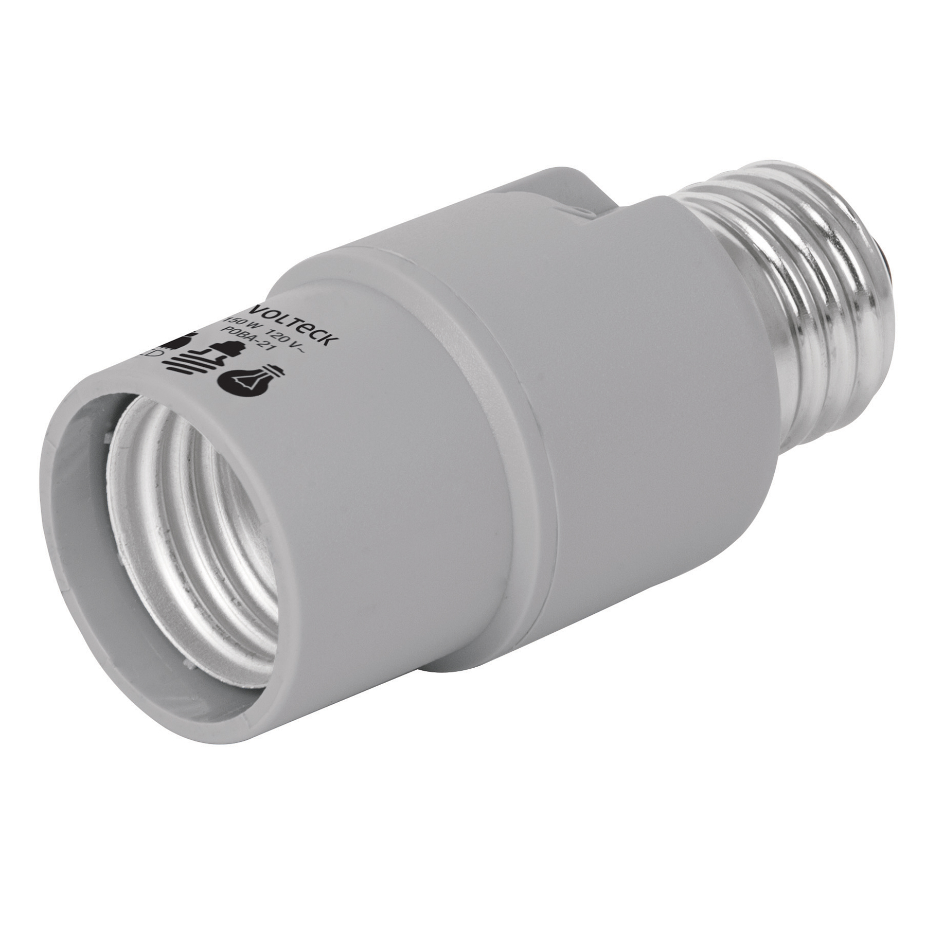 Portalámpara de policarbonato, con sensor de luz, 360°