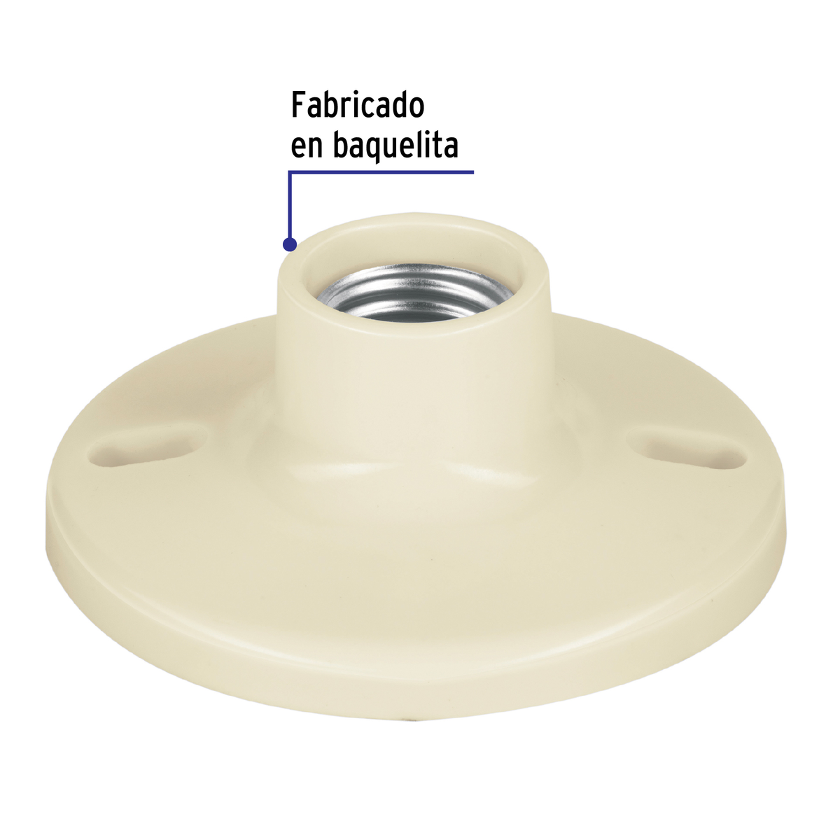 Portalámpara de baquelita, 4" Volteck