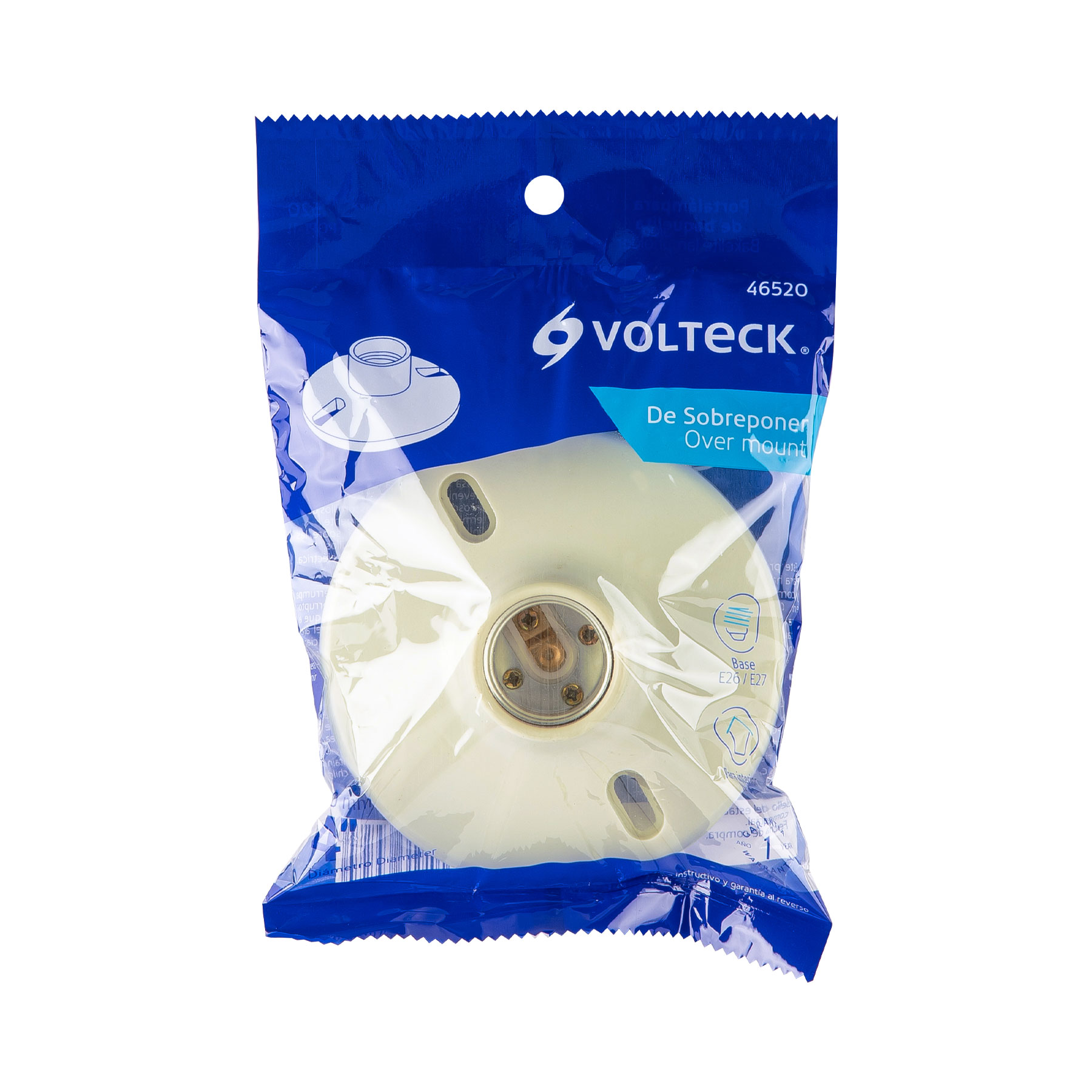 Portalámpara de baquelita, 4" Volteck