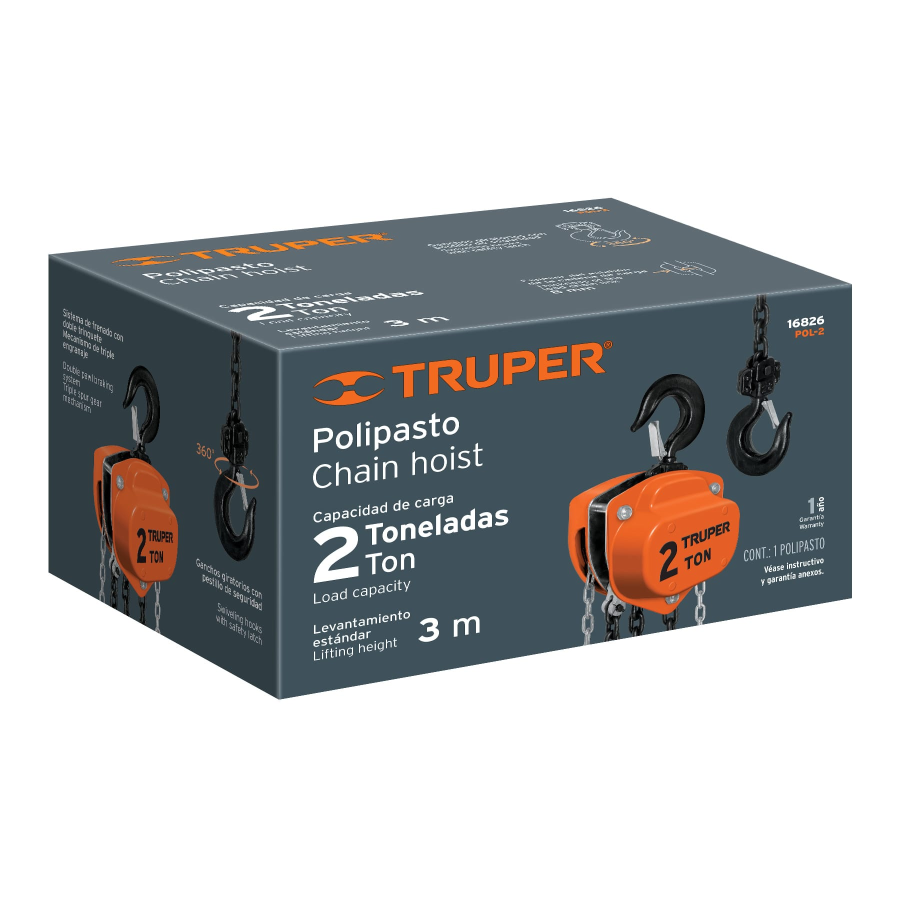 Polipasto de 2 ton