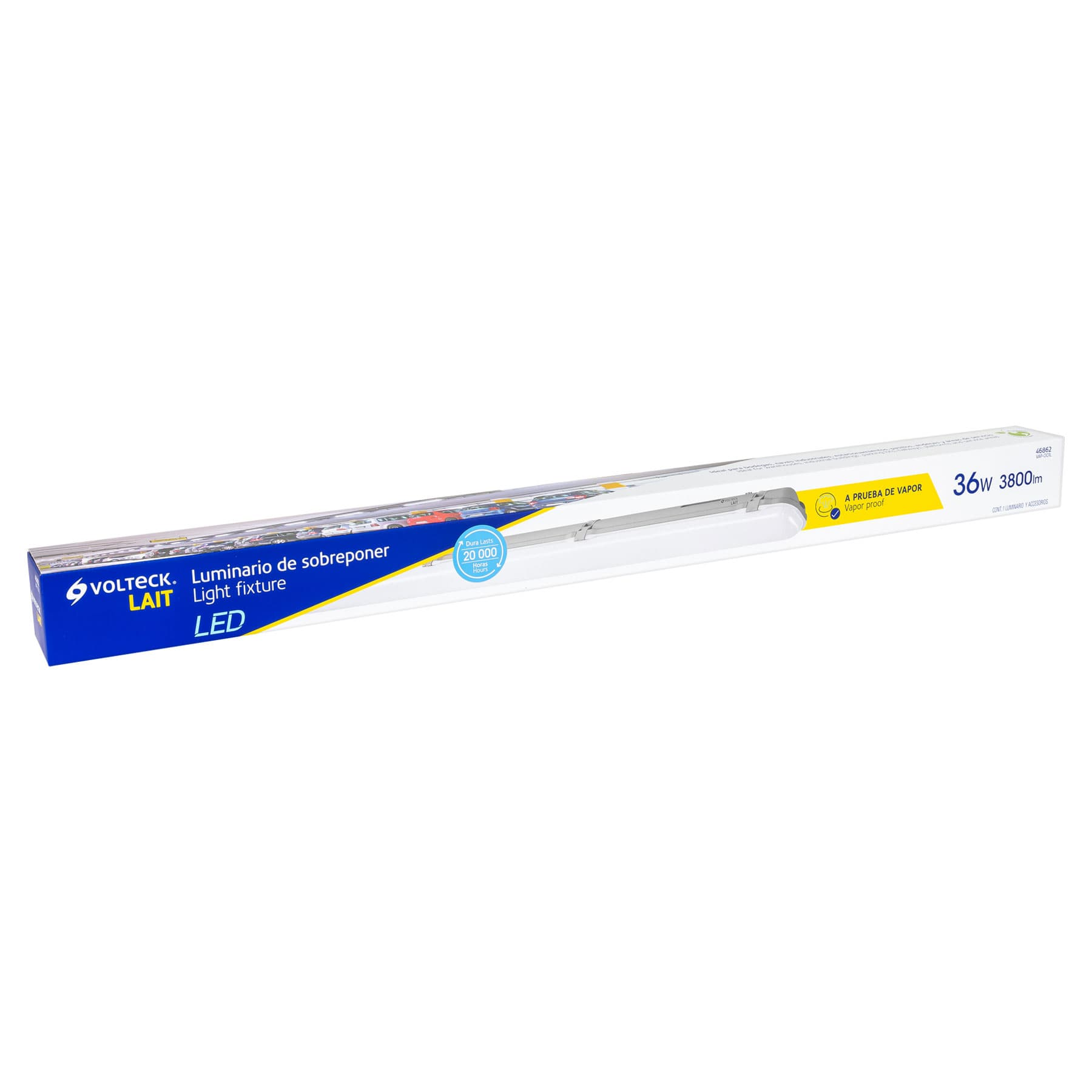 Luminario sobreponer, 2X18W, T8, de LED