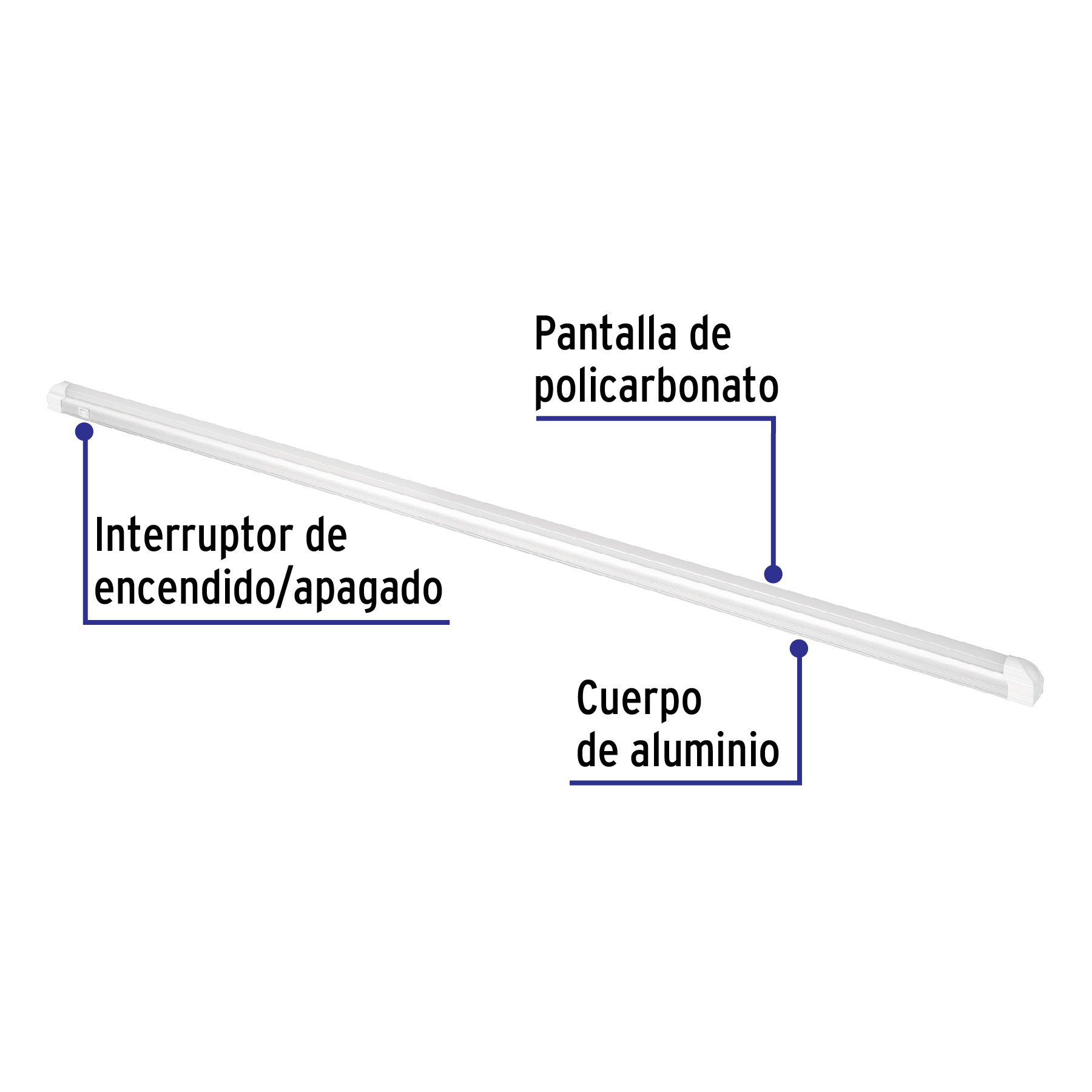 Luminario para gabinete, 24 W, 6500K, Led