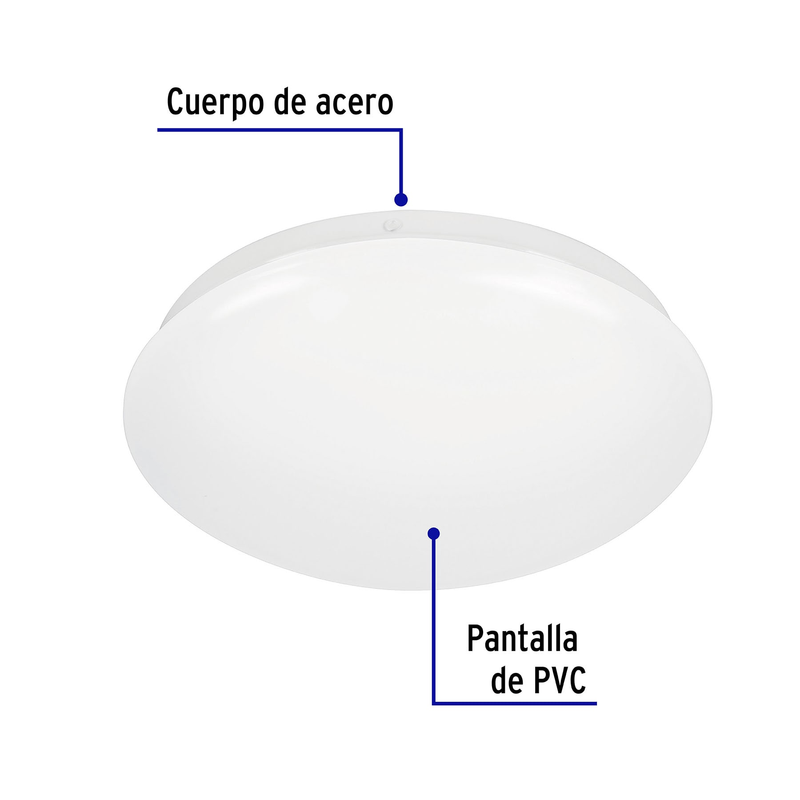 Luminario de LED de sobreponer tipo plafón, 8W, 600 lm