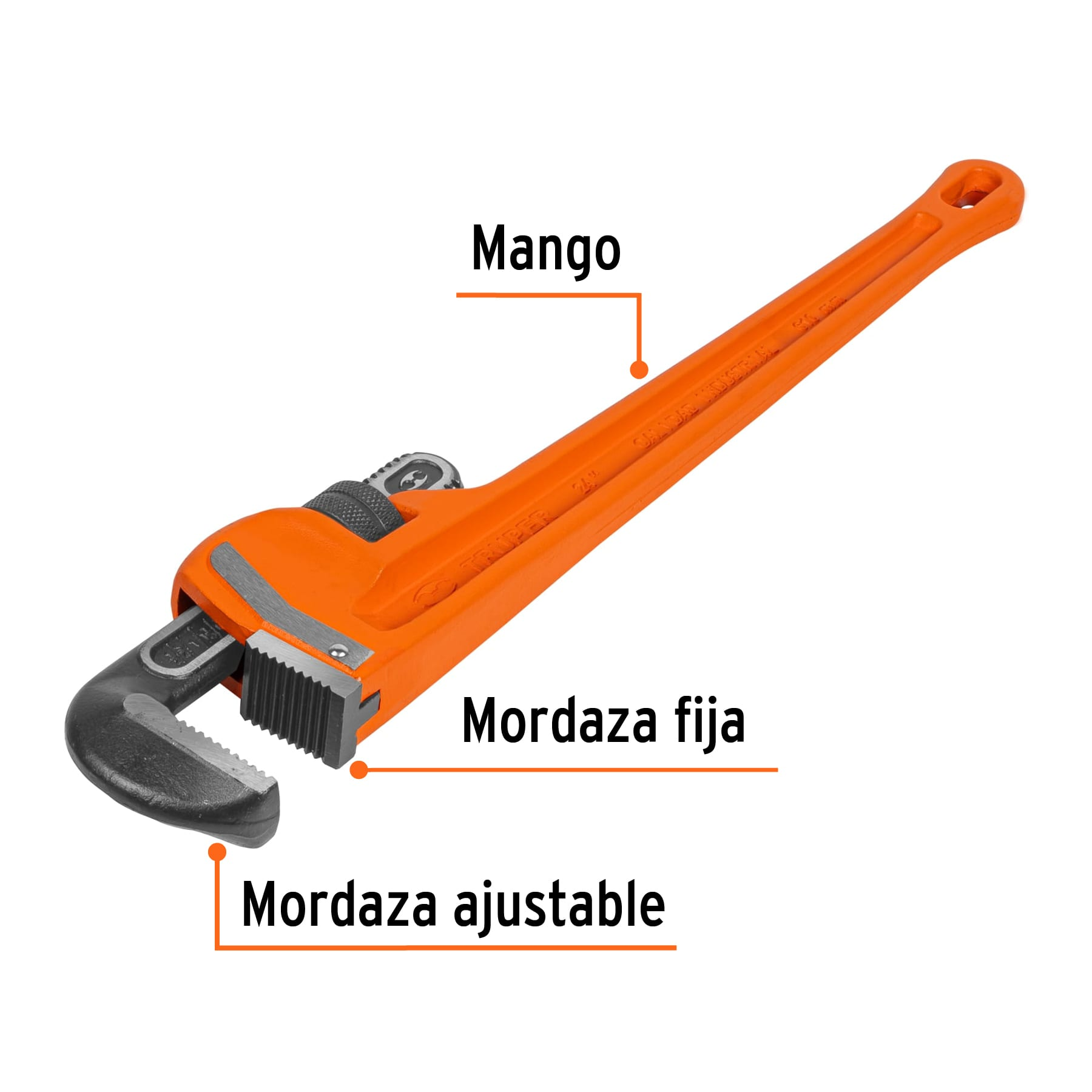 Llave para tubo, stilson, 24"