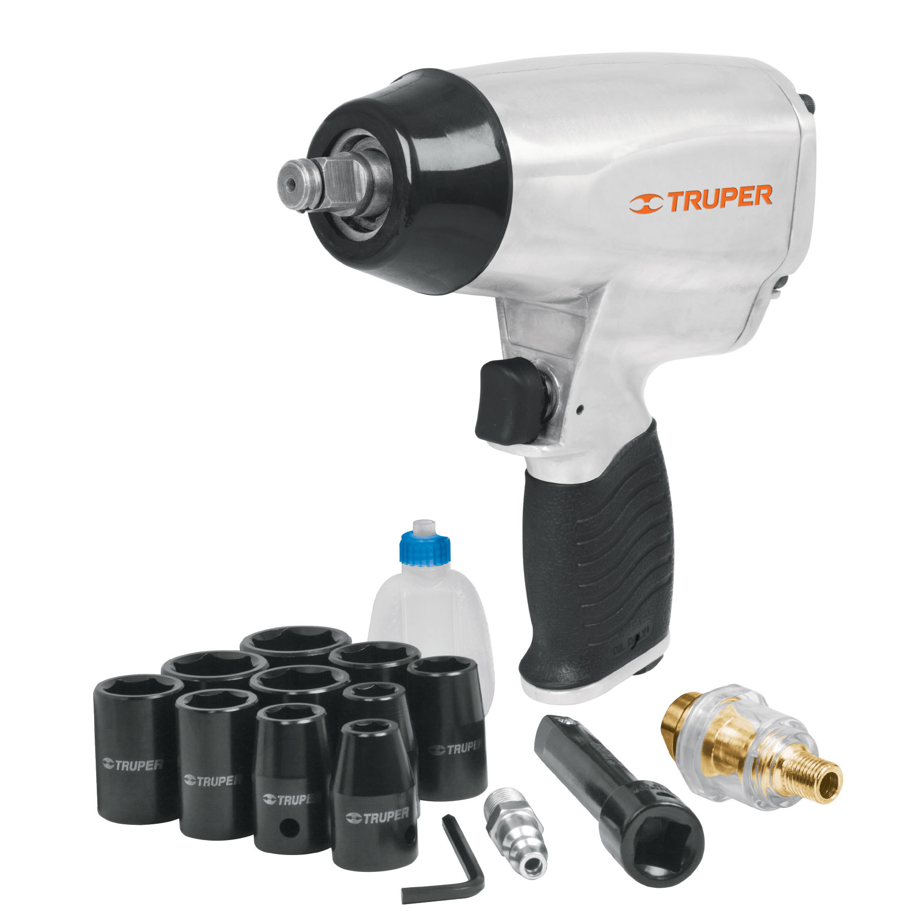 Llave neumática de impacto, 1/2", kit